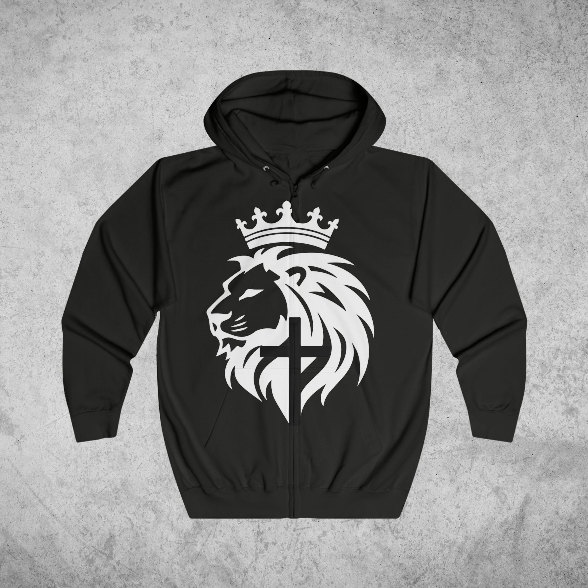 Lion of Judah Zip Up Hoodie Christian Streetwear