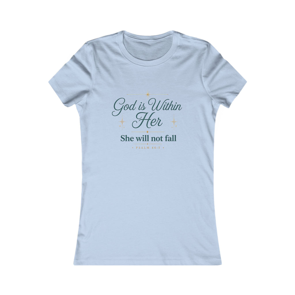 God Is Within Her – Psalm 46:5 Women's Christian T-Shirt