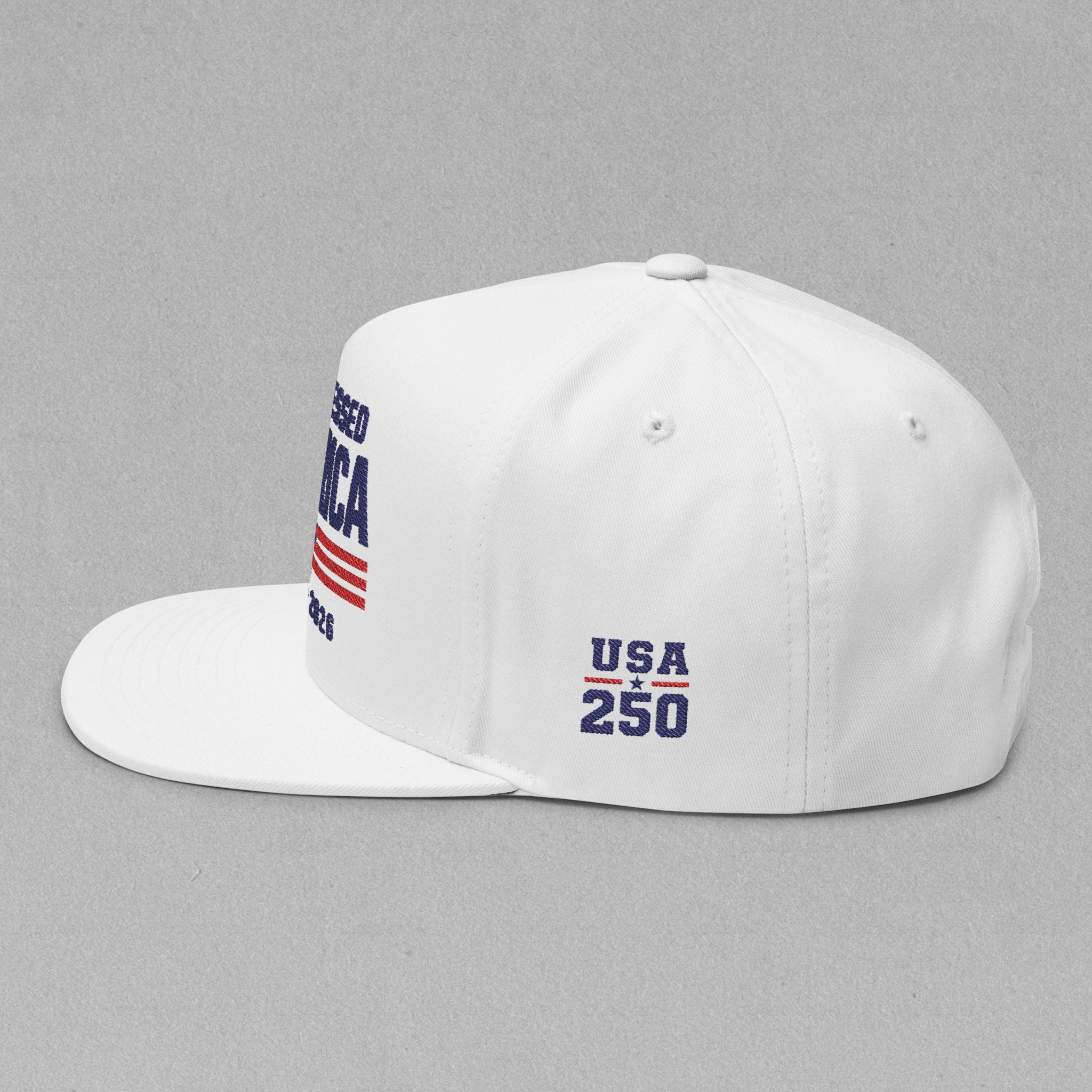 God Blessed America Embroidered Snapback Hat