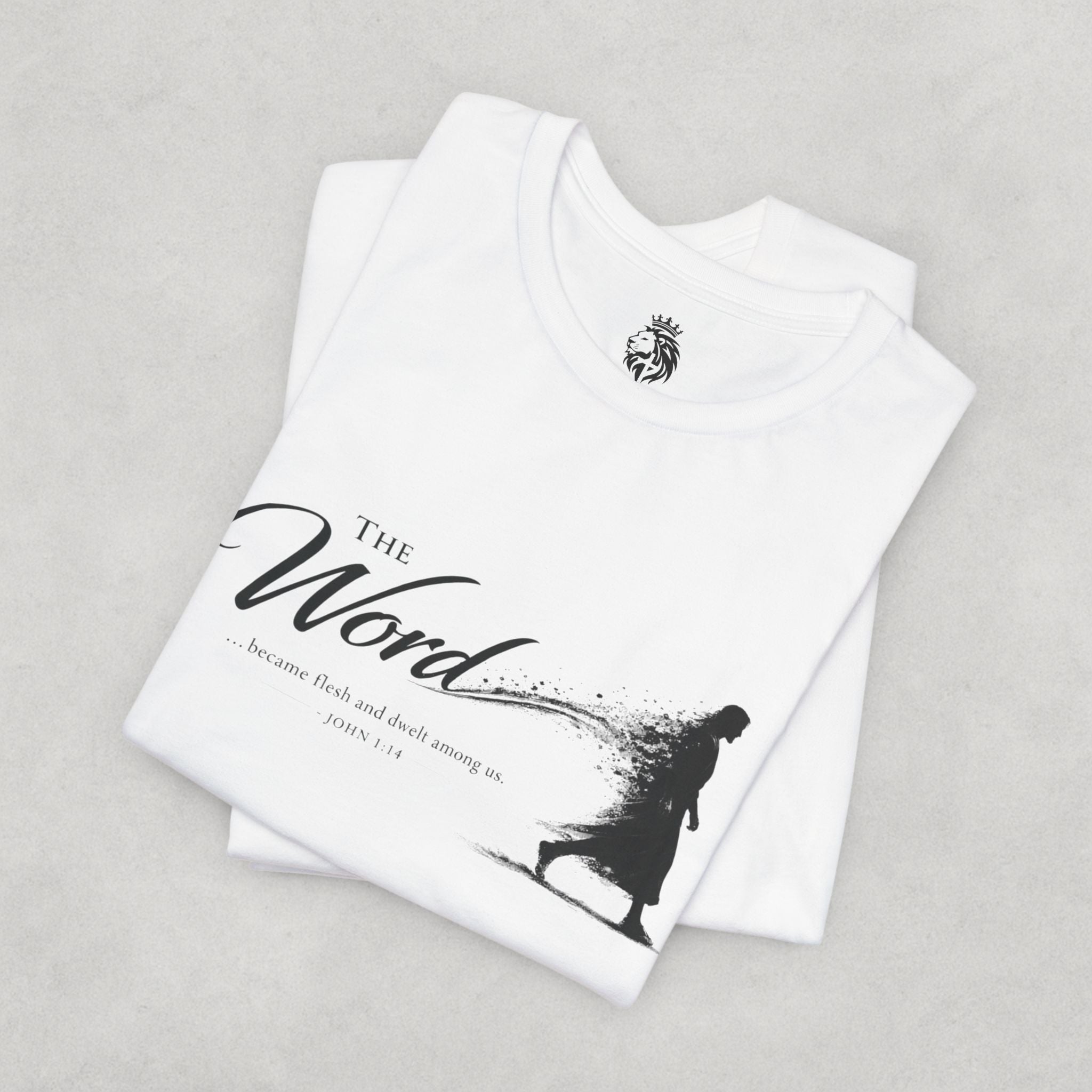The Word Tee — Inspirational Christian Graphic T-Shirt (Scripture Silhouette)