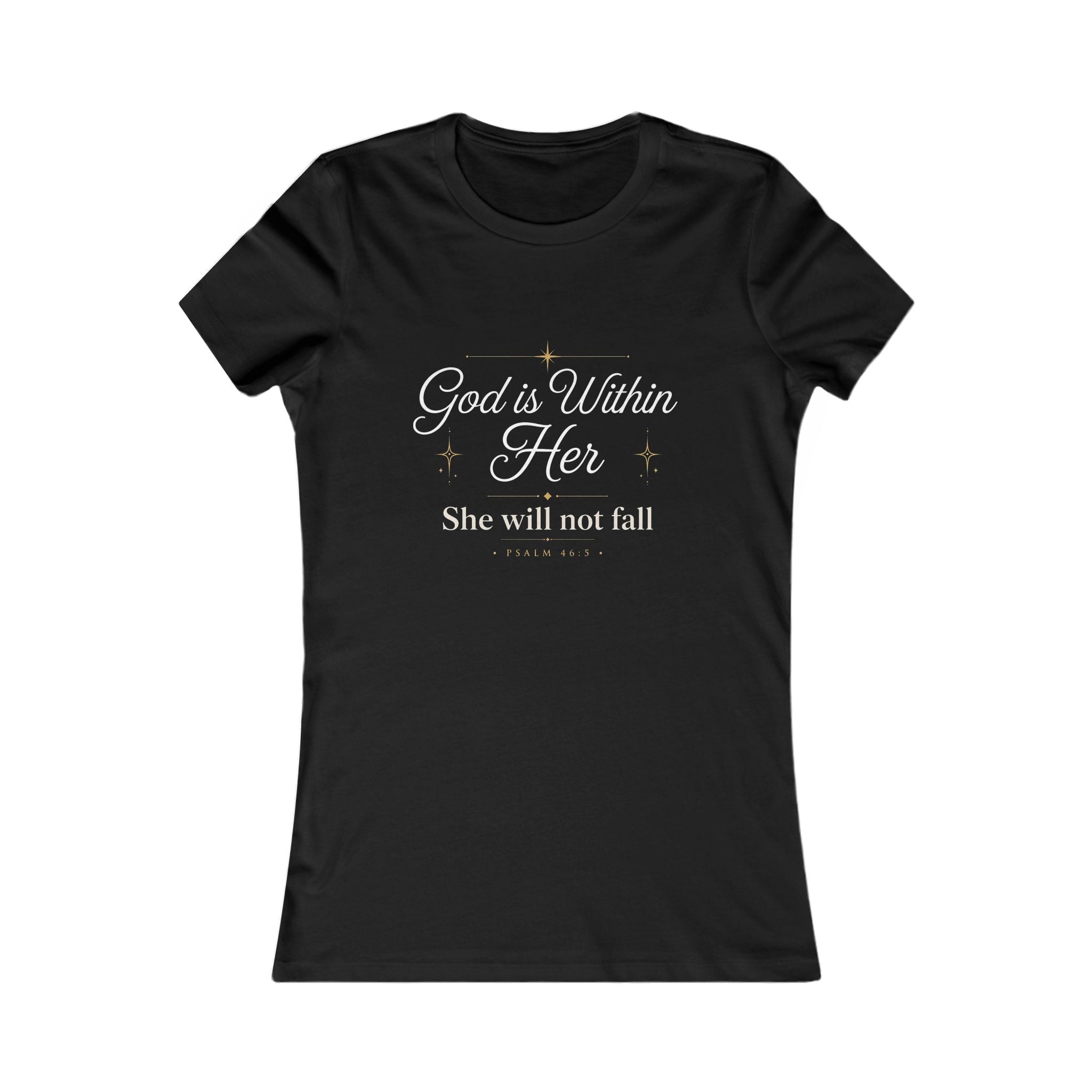 God Is Within Her – Psalm 46:5 Women's Christian T-Shirt