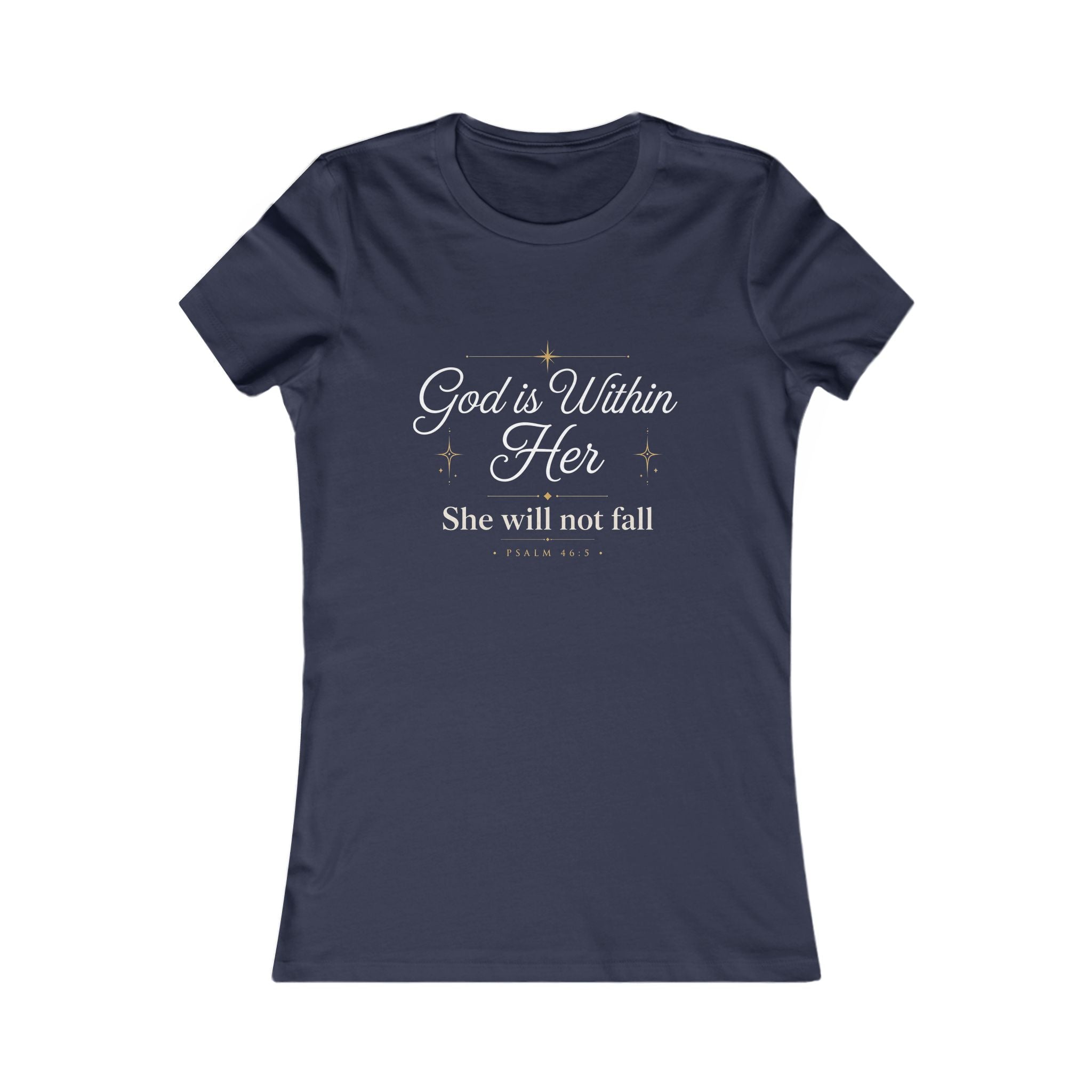 God Is Within Her – Psalm 46:5 Women's Christian T-Shirt