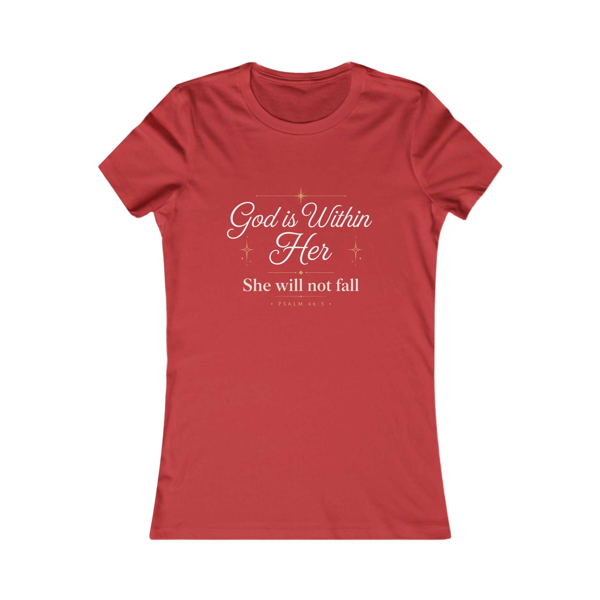God Is Within Her – Psalm 46:5 Women's Christian T-Shirt