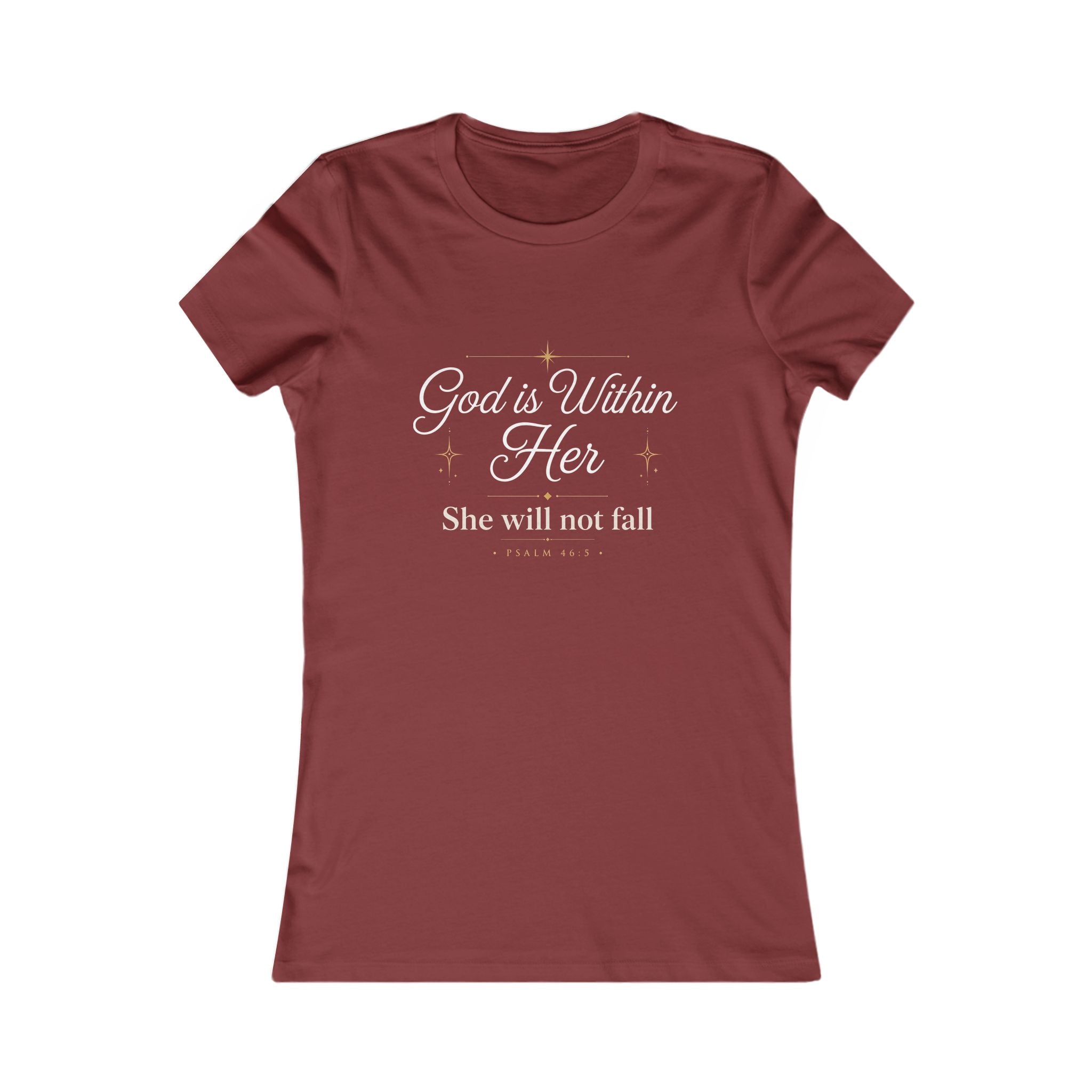 God Is Within Her – Psalm 46:5 Women's Christian T-Shirt