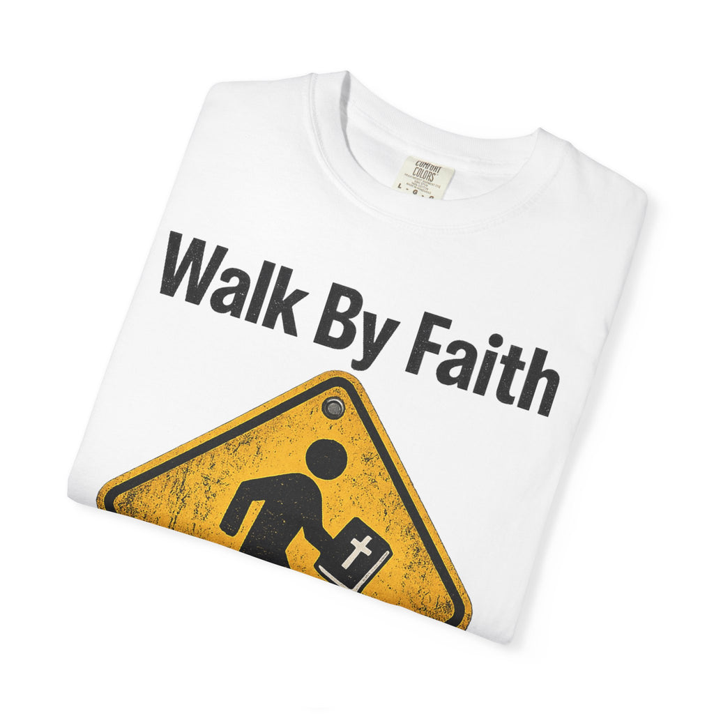 Walk by Faith Tee - White Christian Streetwear T-Shirt