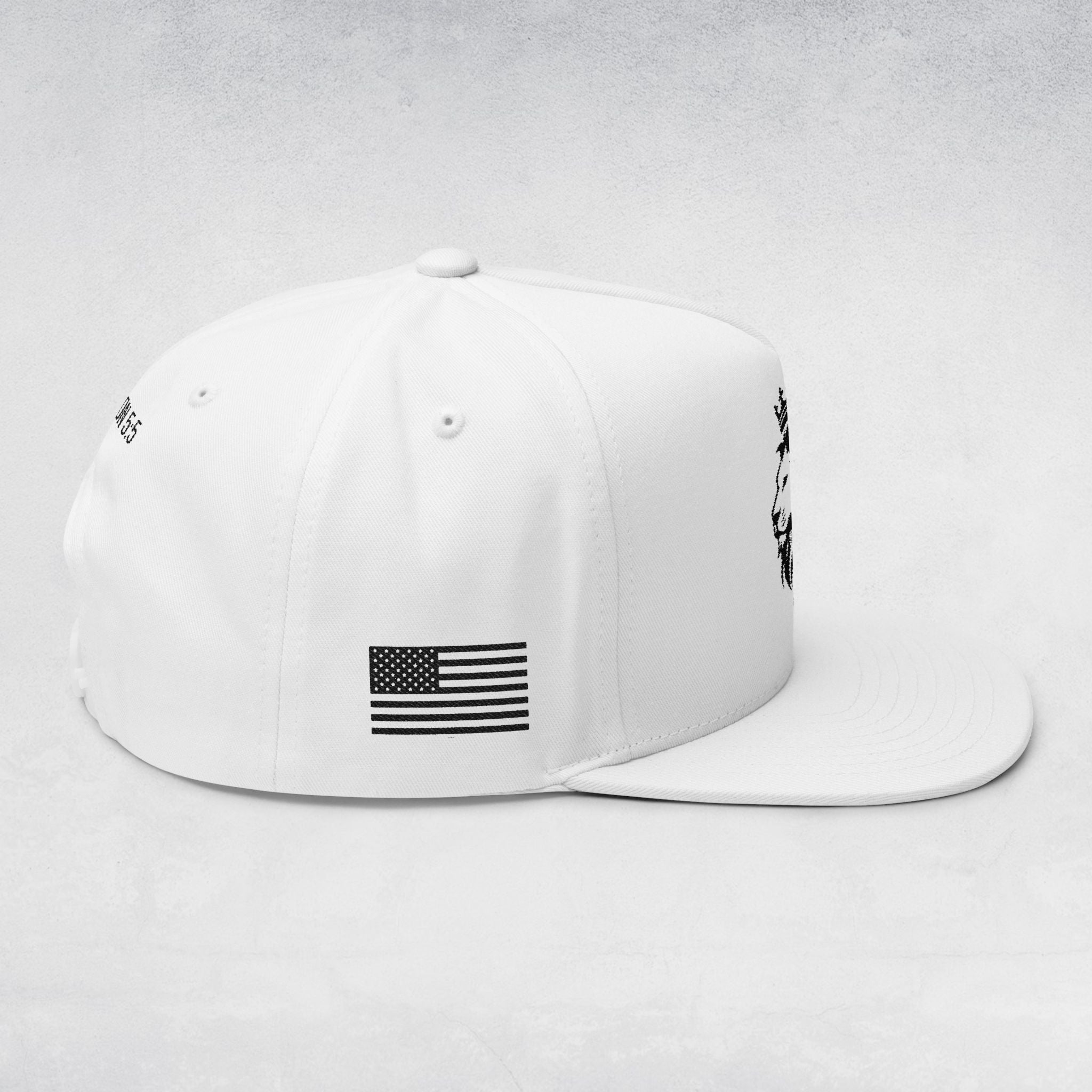 Majestic Lion of Judah Flat Bill Cap | Embroidered Crown Snapback Hat | Revelation 5:5 | Christian Streetwear & Gift