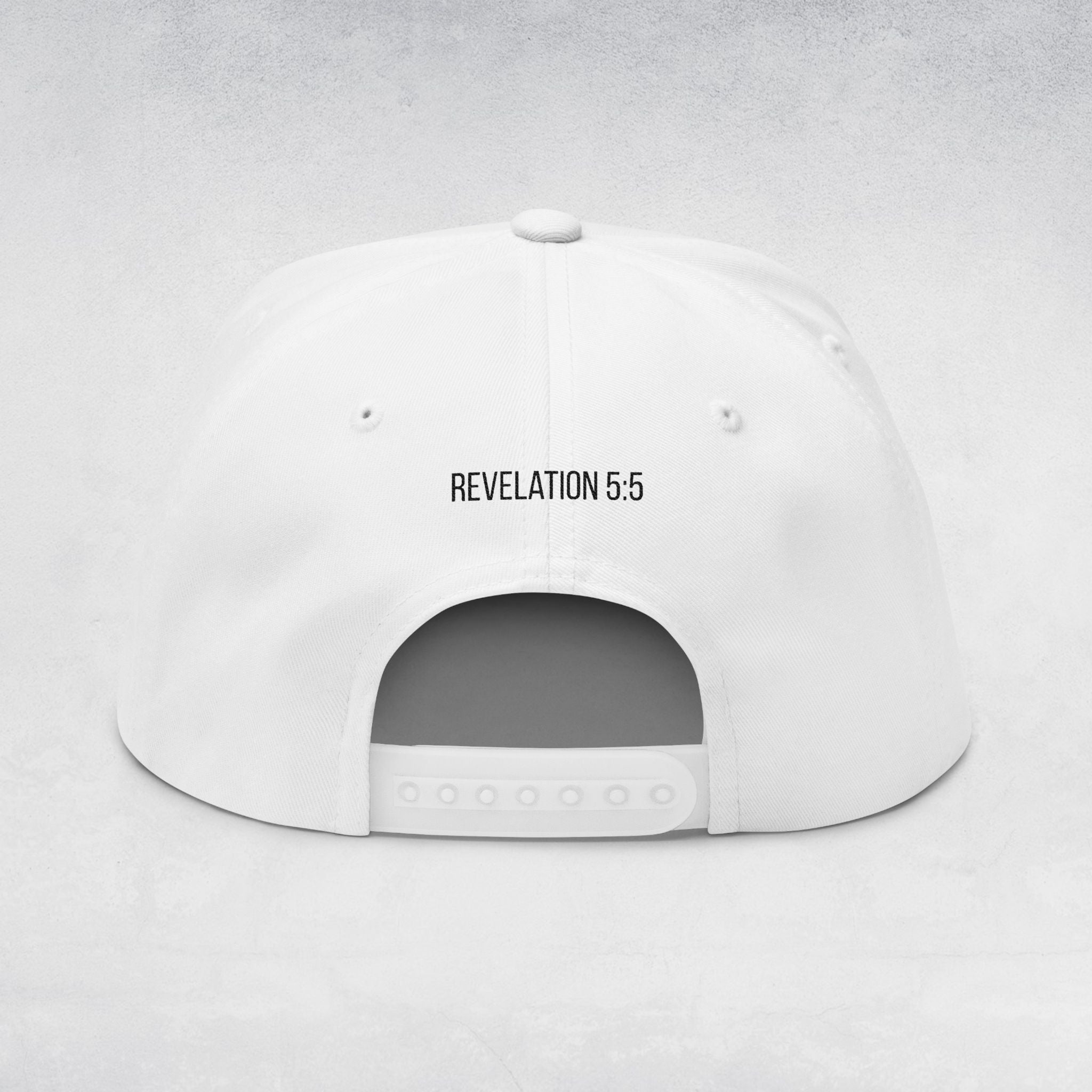 Majestic Lion of Judah Flat Bill Cap | Embroidered Crown Snapback Hat | Revelation 5:5 | Christian Streetwear & Gift