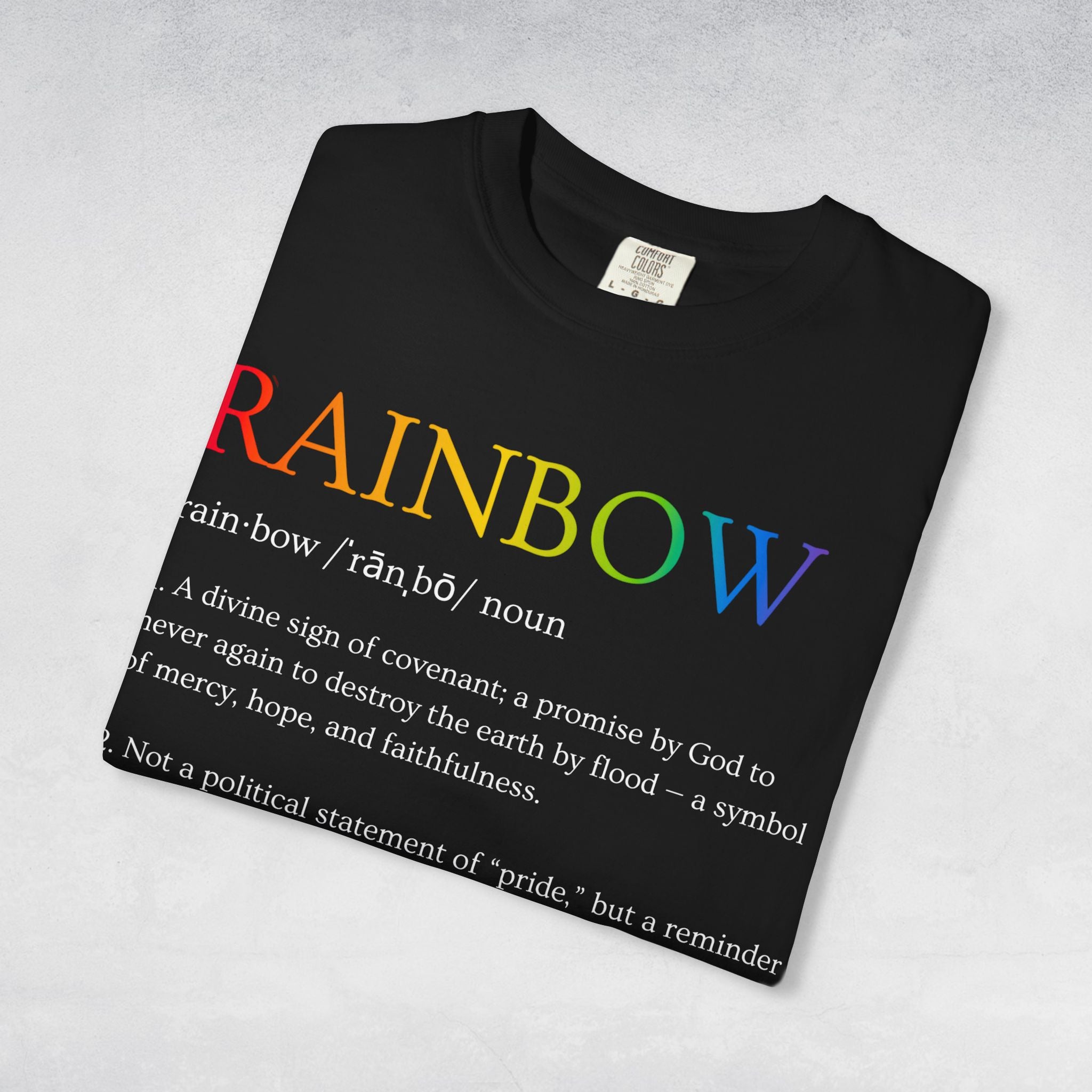 Rainbow Definition Black T-Shirt