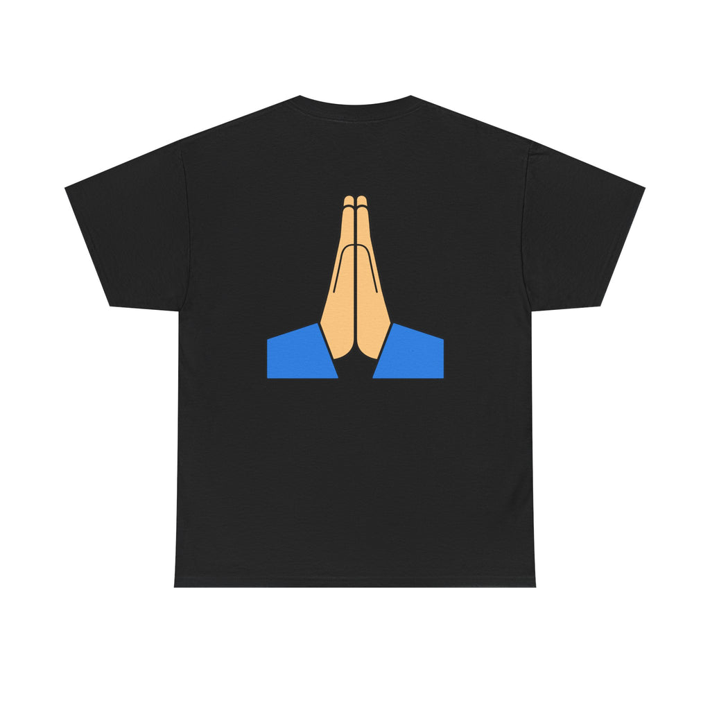 Repent Pray Repeat Christian T-Shirt Unisex Oversized Boxy Tee with Praying Hands Back Graphic, Faith Casual Apparel
