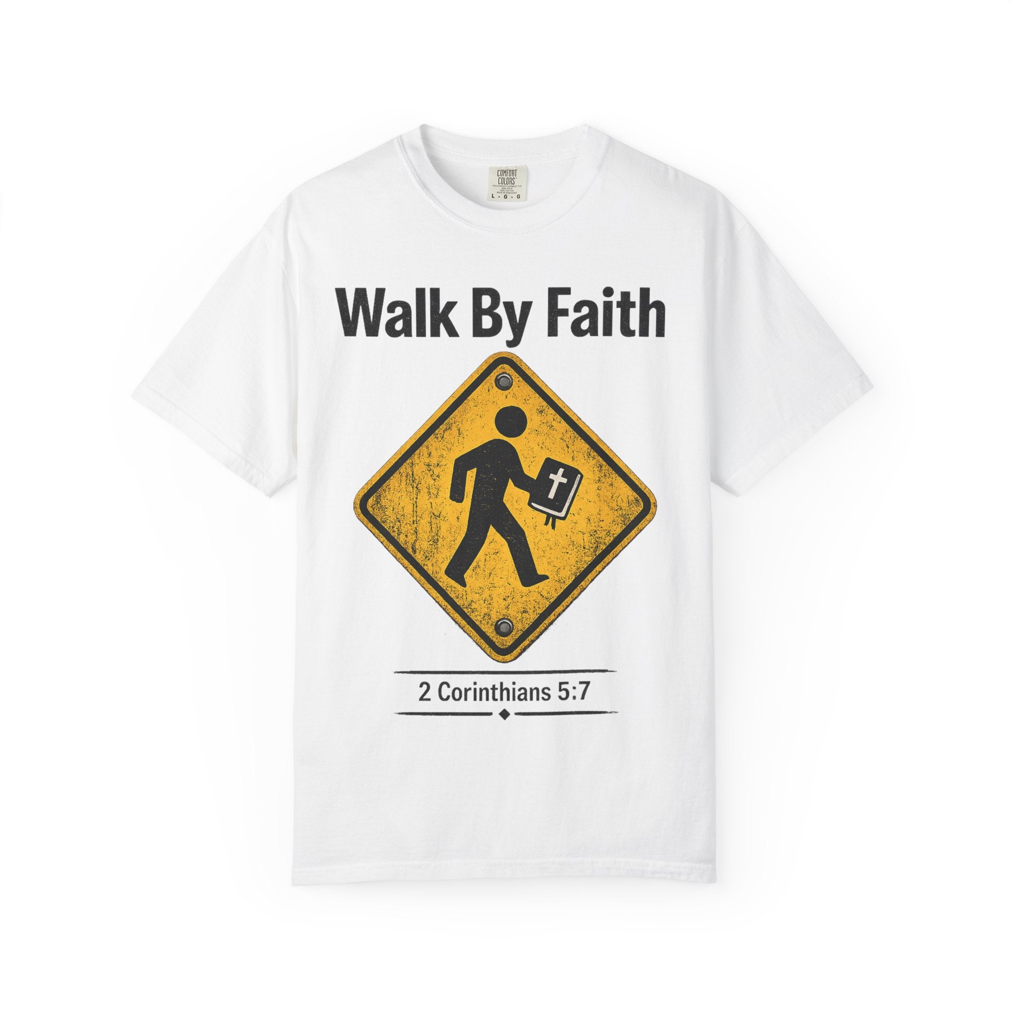 Walk by Faith Tee - White Christian Streetwear T-Shirt