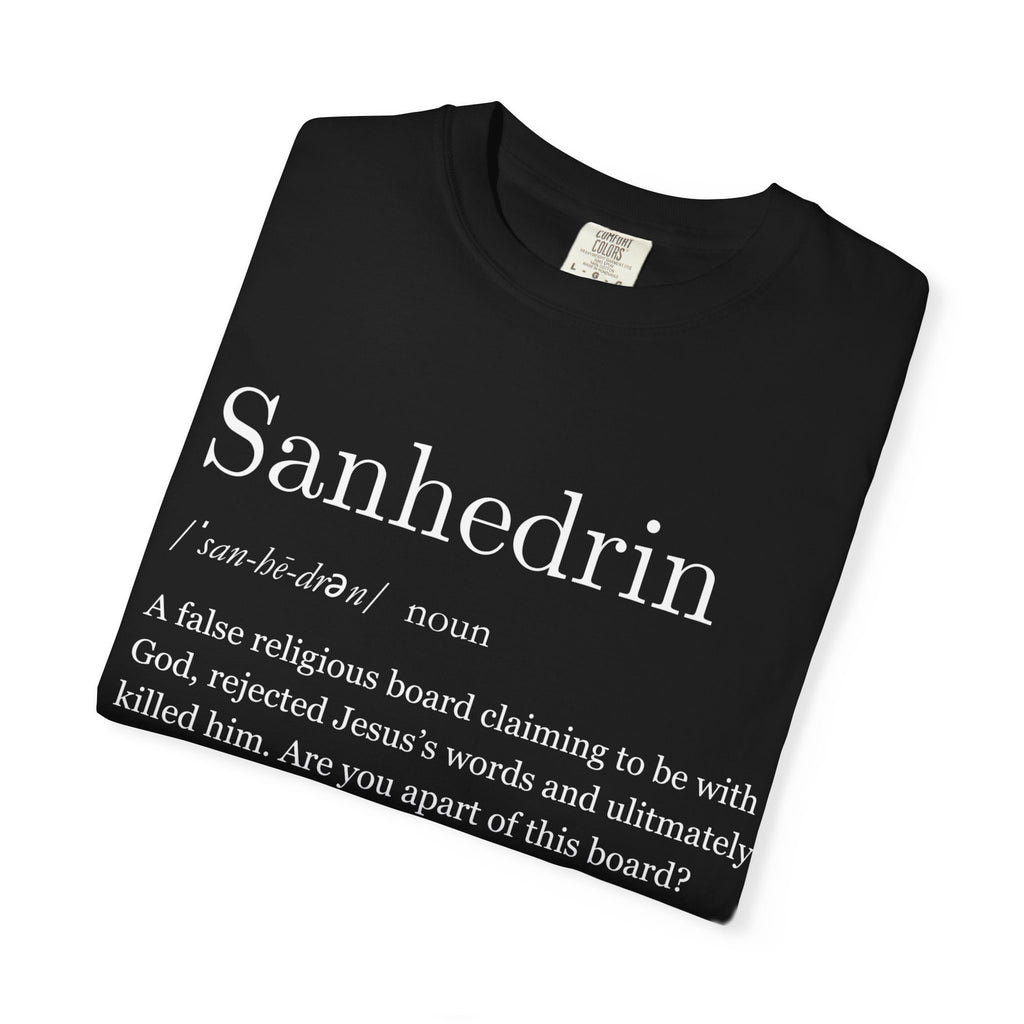 Black Sanhedrin Definition T-Shirt Christian Satire Tee, Faith-Inspired Streetwear, Bold Religious Apparel, Gift for Believers