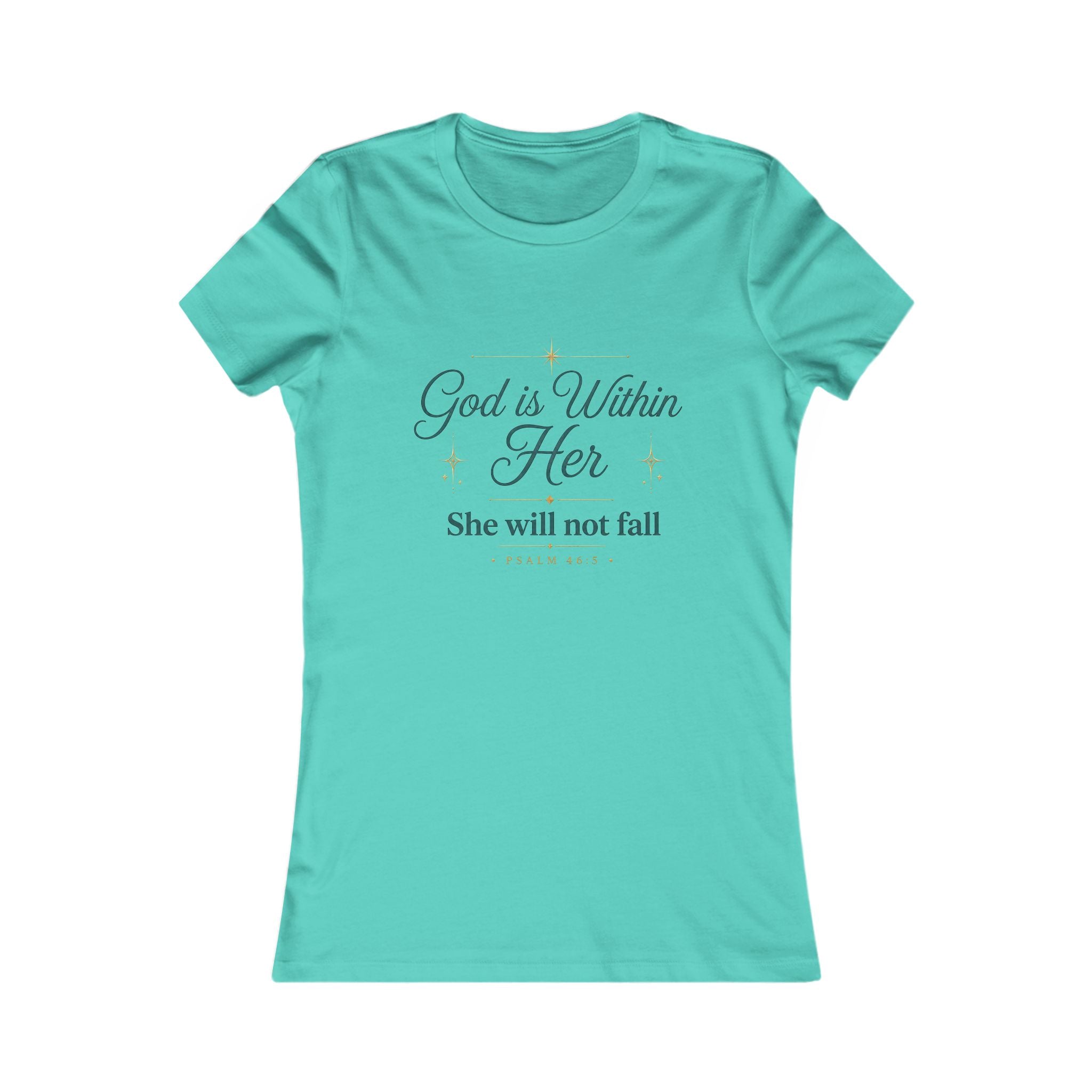 God Is Within Her – Psalm 46:5 Women's Christian T-Shirt