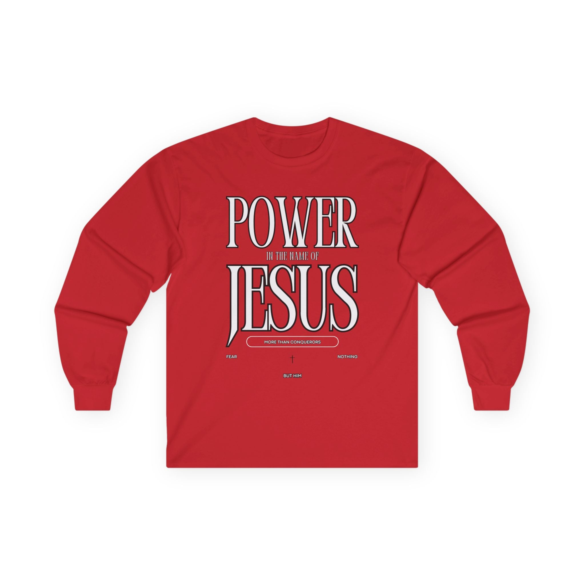 Power of Jesus Long Sleeve T-Shirt Unisex Christian Apparel, Faith-Based Religious Tee, Inspirational Clothing, Everyday Gift
