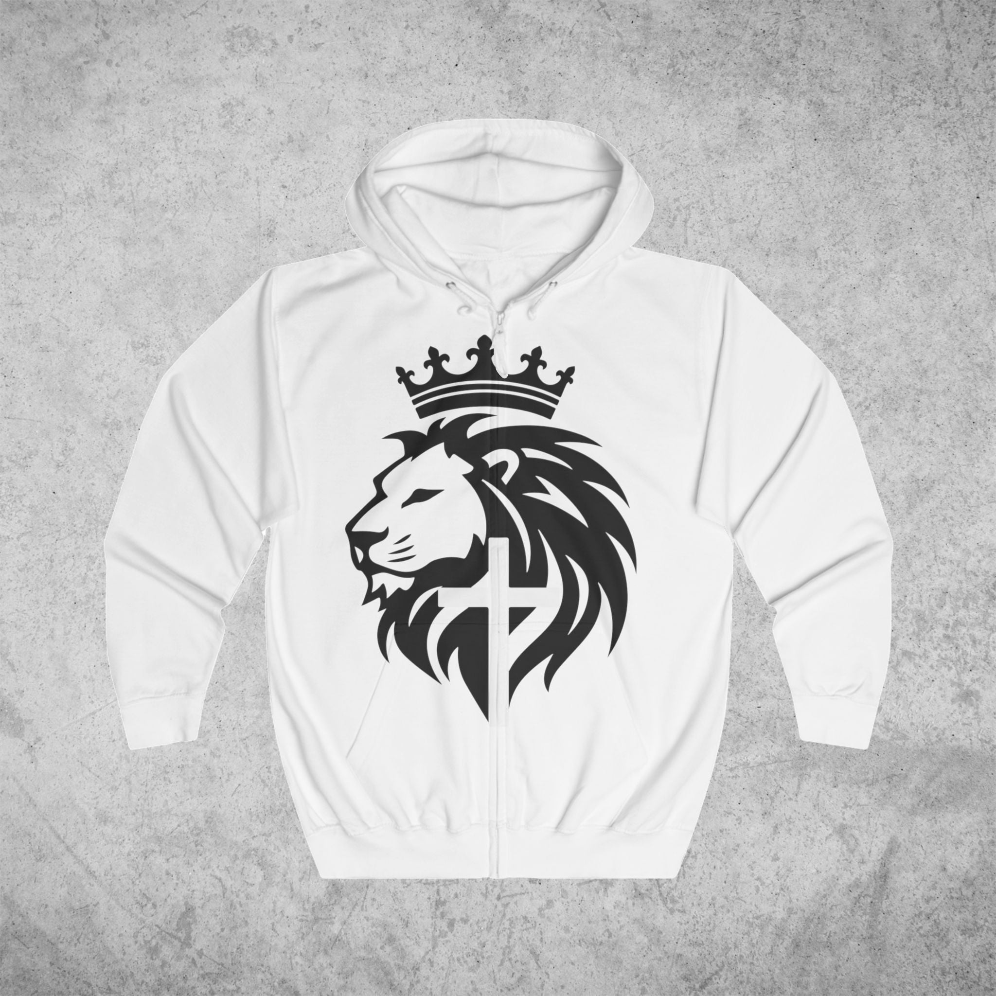 Lion of Judah Zip Up Hoodie Christian Streetwear