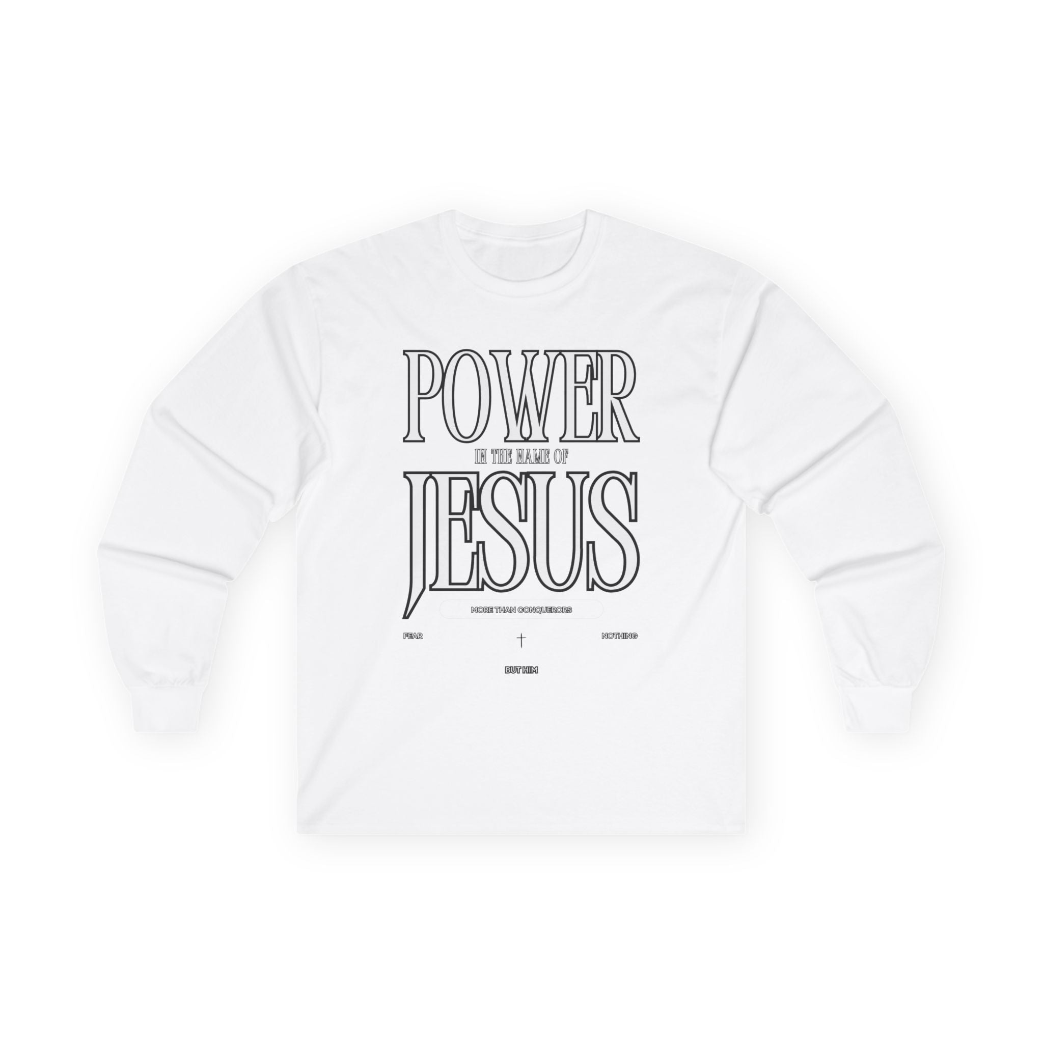Power of Jesus Long Sleeve T-Shirt Unisex Christian Apparel, Faith-Based Religious Tee, Inspirational Clothing, Everyday Gift