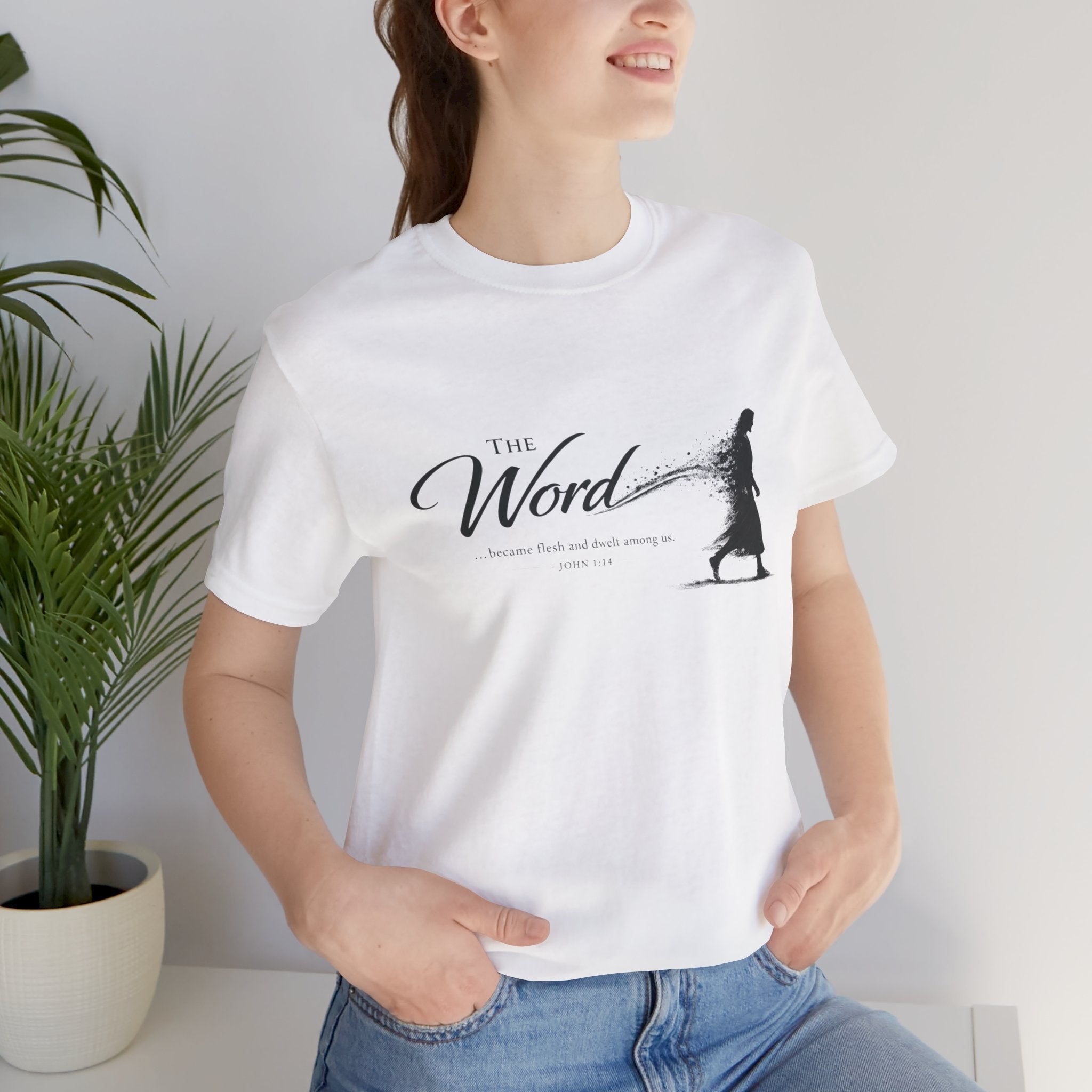 The Word Tee — Inspirational Christian Graphic T-Shirt (Scripture Silhouette)