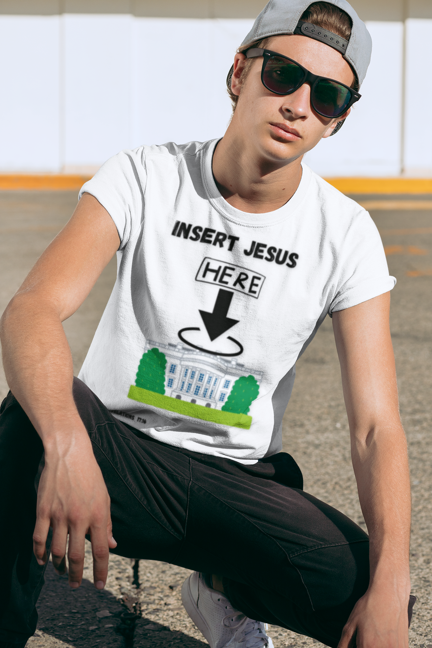 Insert Jesus Here Christian T-Shirt