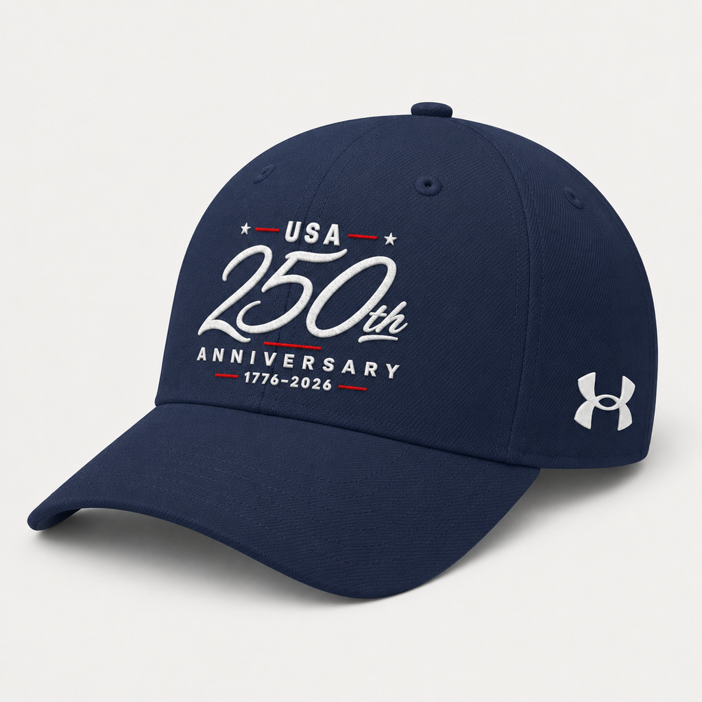 USA 250th Anniversary Embroidered Cap | Navy Blue Patriotic Hat