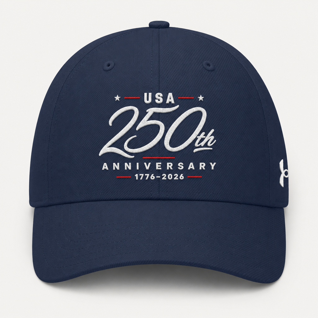 USA 250th Anniversary Embroidered Cap | Navy Blue Patriotic Hat