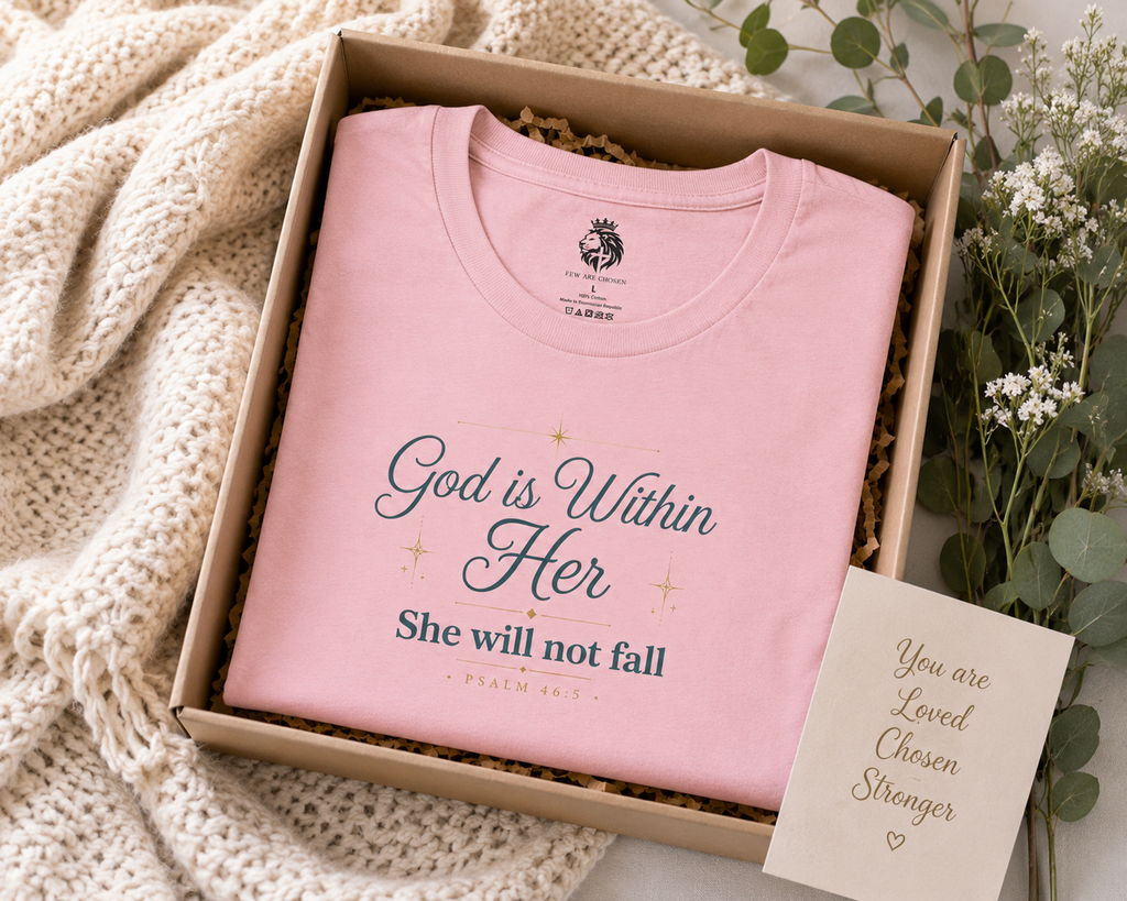 God Is Within Her – Psalm 46:5 Women's Christian T-Shirt