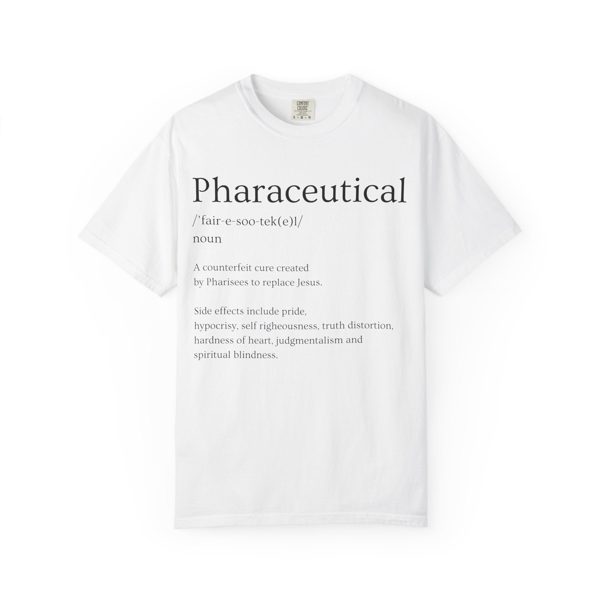 Pharaceutical Definition T-Shirt Christian Satire Tee, Faith-Inspired Streetwear, Bold Religious Apparel, Gift for Believers