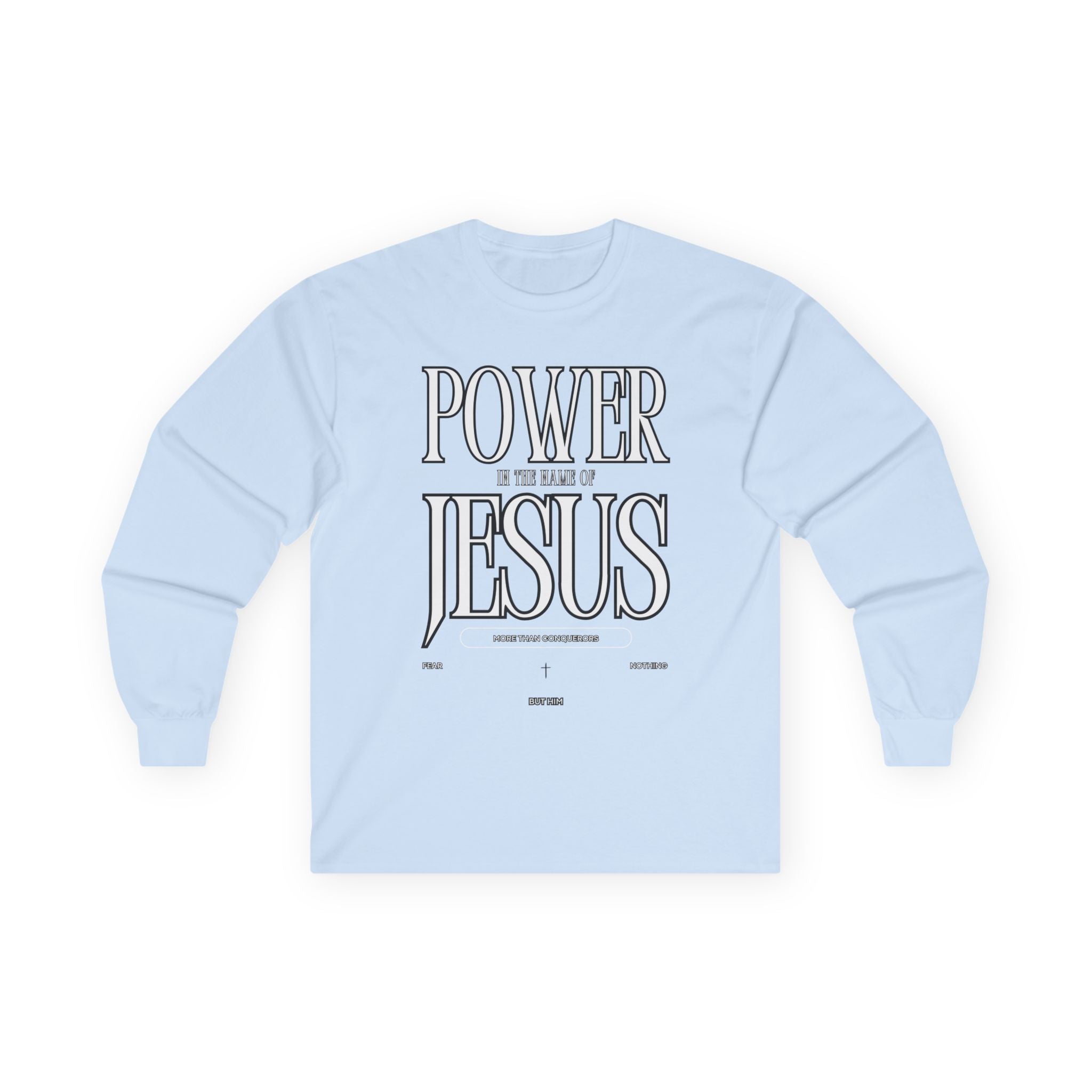 Power of Jesus Long Sleeve T-Shirt Unisex Christian Apparel, Faith-Based Religious Tee, Inspirational Clothing, Everyday Gift