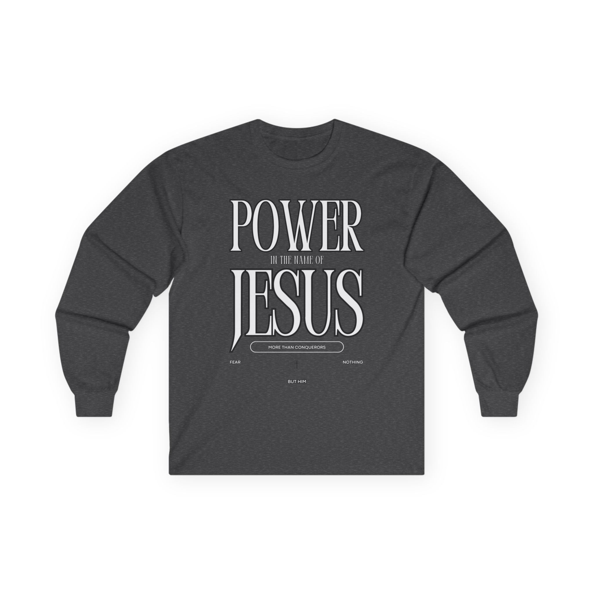 Power of Jesus Long Sleeve T-Shirt Unisex Christian Apparel, Faith-Based Religious Tee, Inspirational Clothing, Everyday Gift