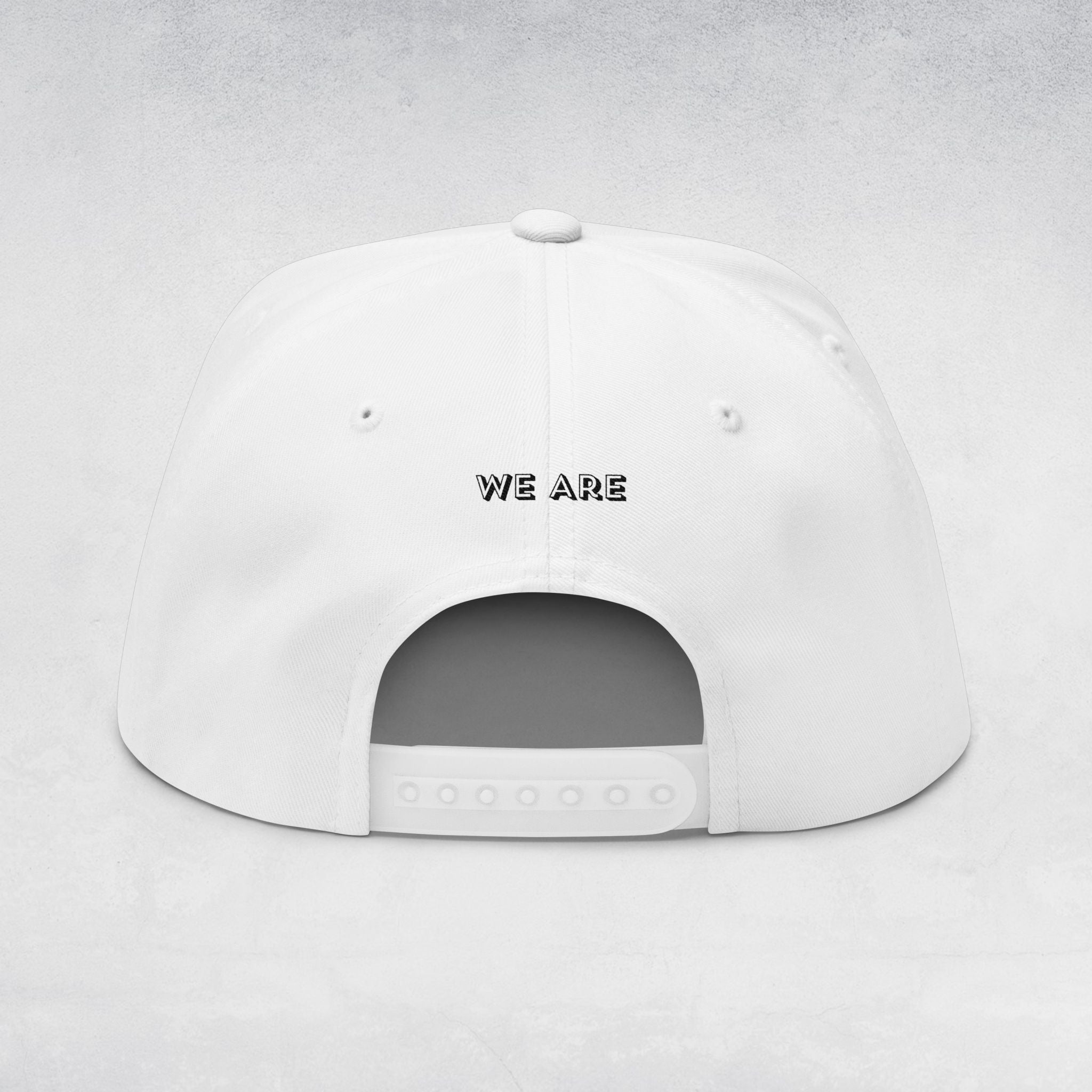 The Chosen Flat Bill Cap- White on white
