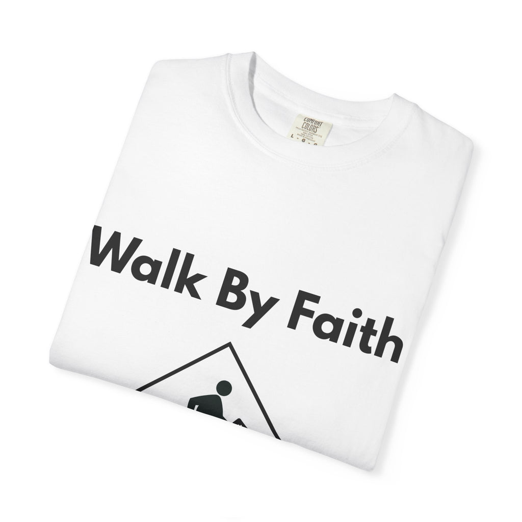 White Walk by Faith Tee | Christian Streetwear T-Shirt | Faith-Based Apparel | Bold Conversation Starter for Believers