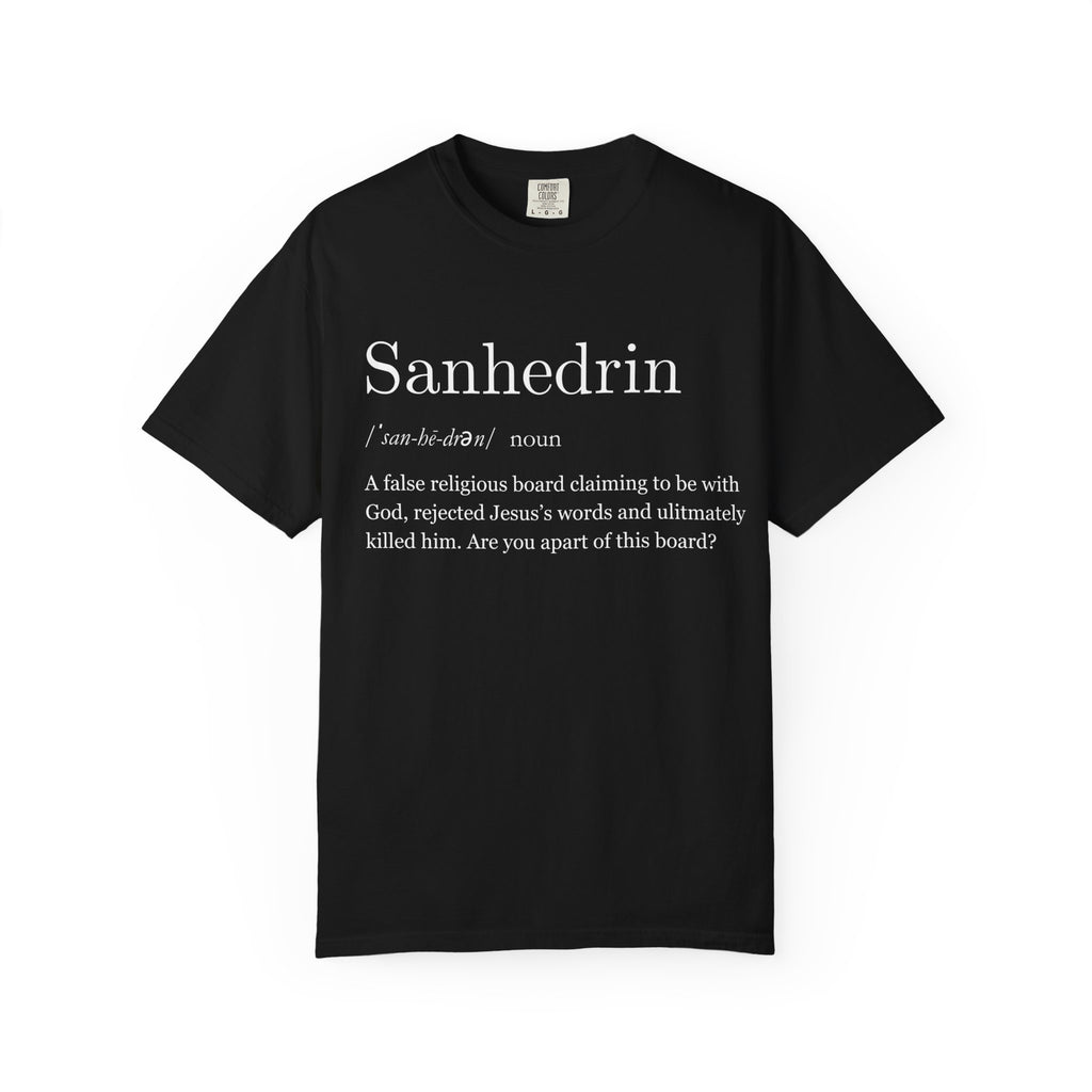 Black Sanhedrin Definition T-Shirt Christian Satire Tee, Faith-Inspired Streetwear, Bold Religious Apparel, Gift for Believers