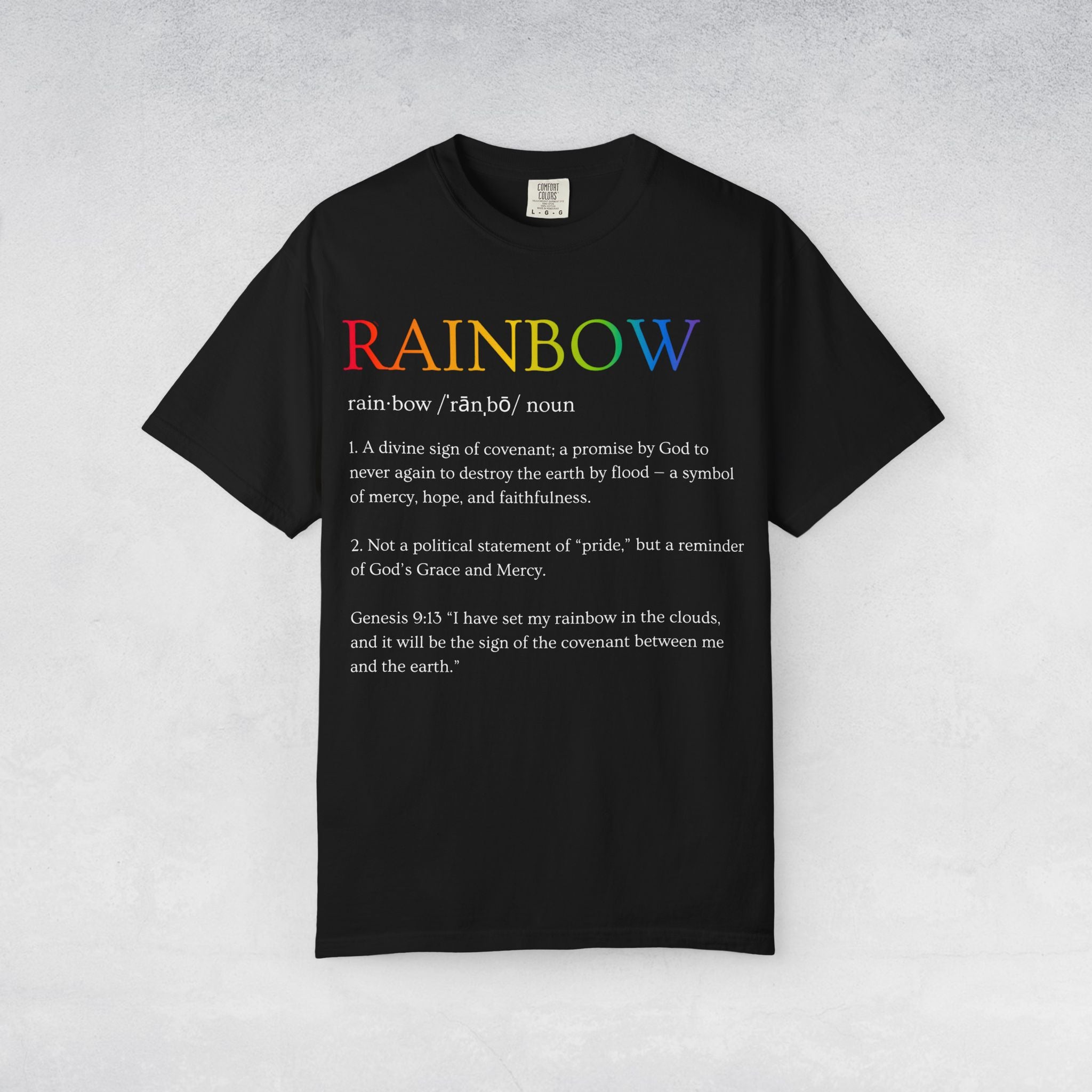 Rainbow Definition Black T-Shirt
