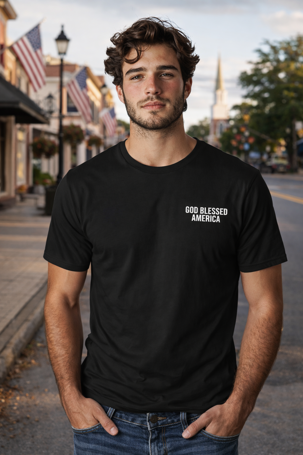 God Blessed America — Psalm 33:12 Tee