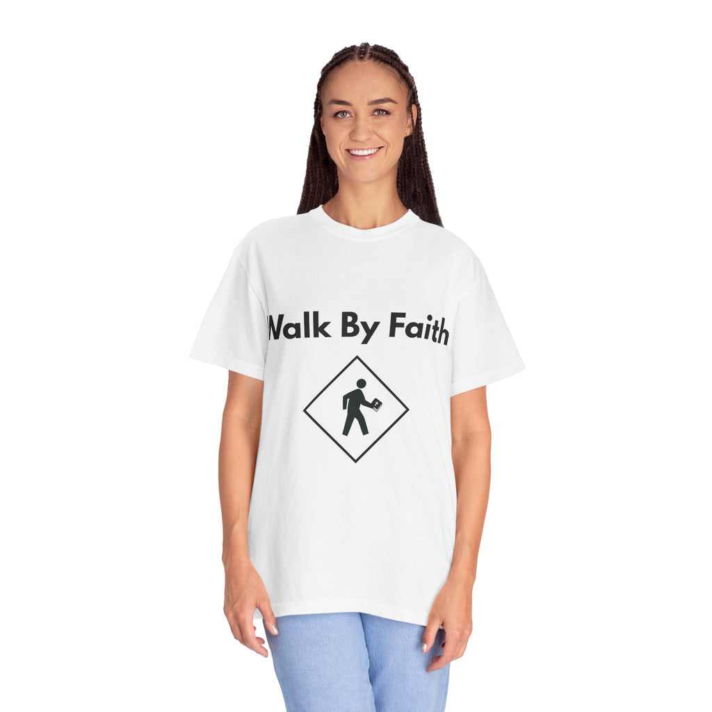 White Walk by Faith Tee | Christian Streetwear T-Shirt | Faith-Based Apparel | Bold Conversation Starter for Believers