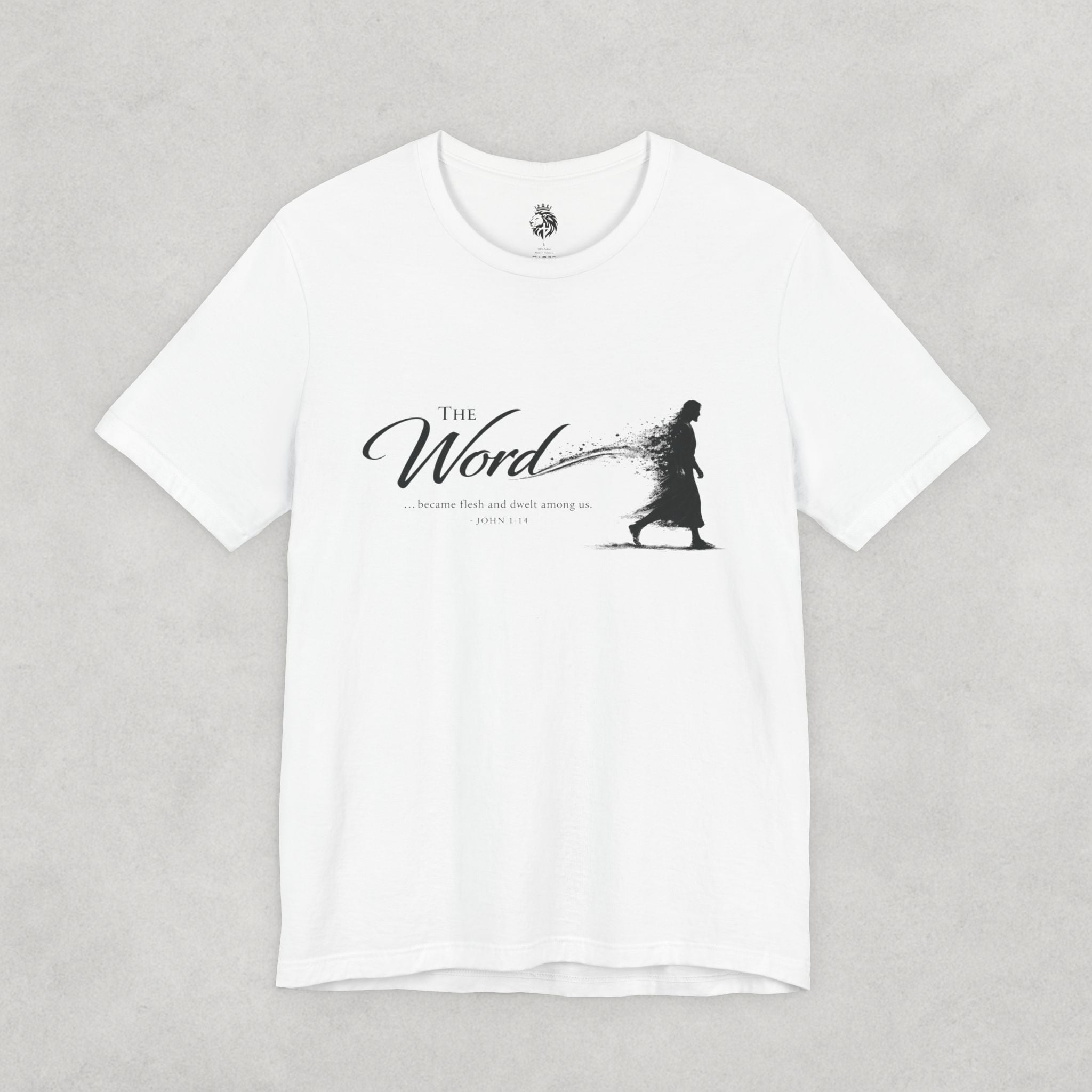 The Word Tee — Inspirational Christian Graphic T-Shirt (Scripture Silhouette)