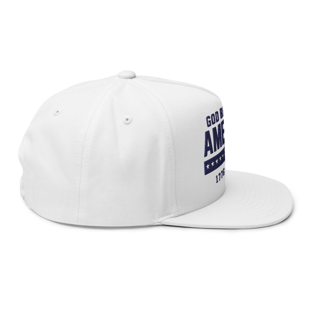 God Blessed America Embroidered Snapback Hat