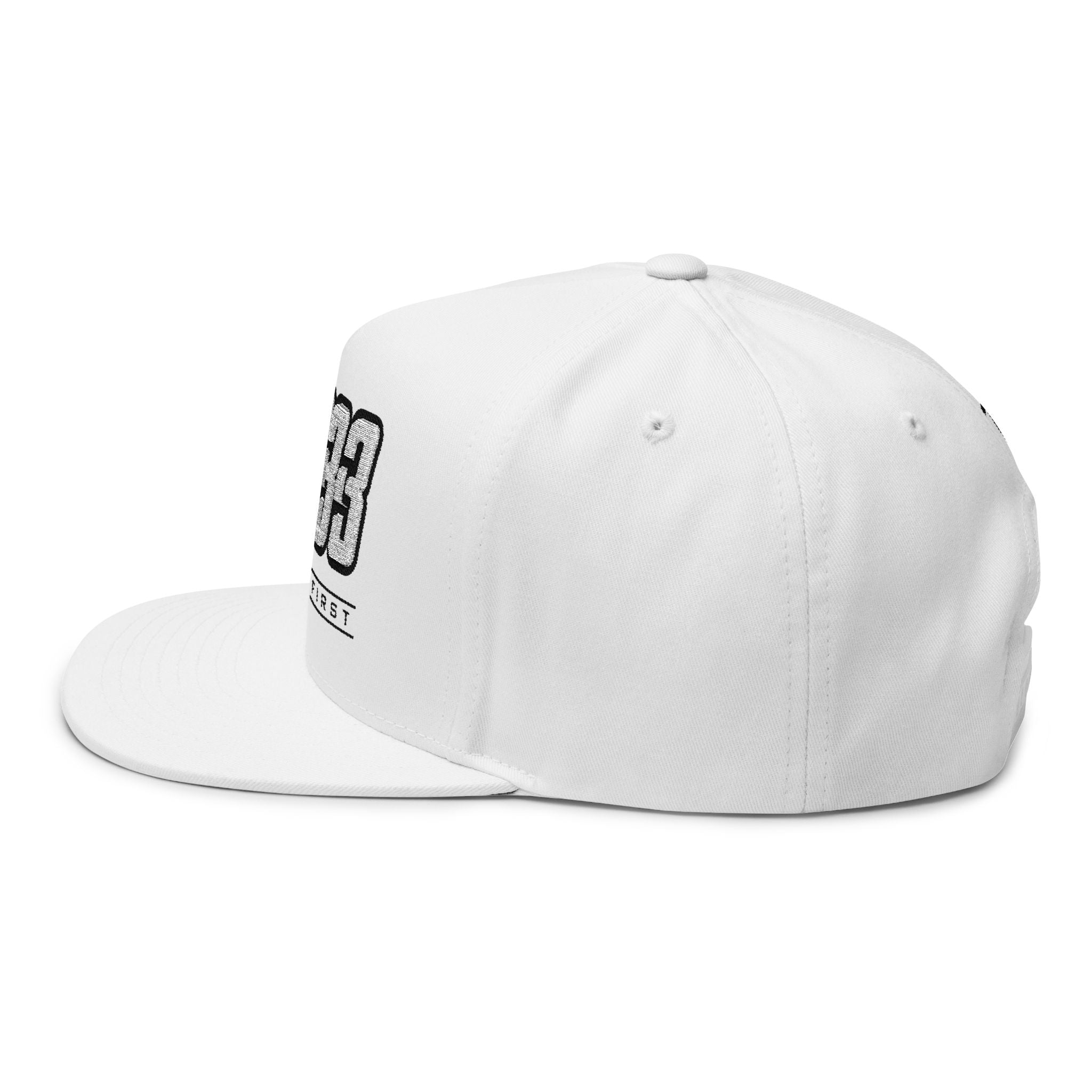 M633 “Seek First” White Christian Snapback Hat | Matthew 6:33 Faith Streetwear Cap
