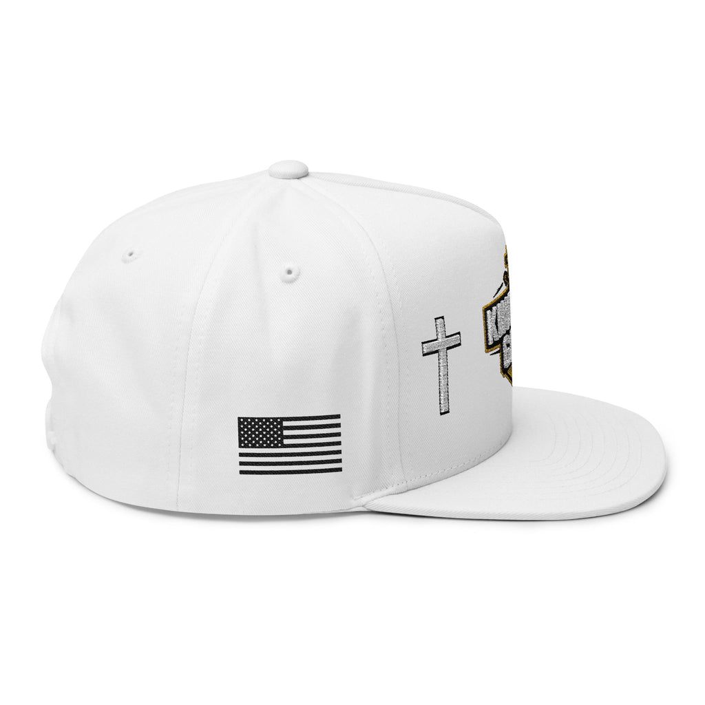 Kingdom Gains Flat Bill Cap | Faith-Inspired Christian Snapback, Embroidered Motivational Hat, Religious Apparel & Sportswear Gift