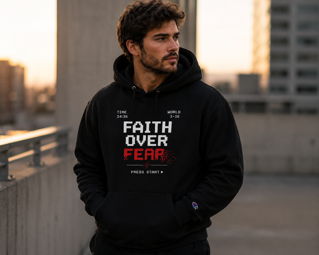 Faith Over Fear Hoodie | Christian Champion® Hoodie | Premium Christian Streetwear