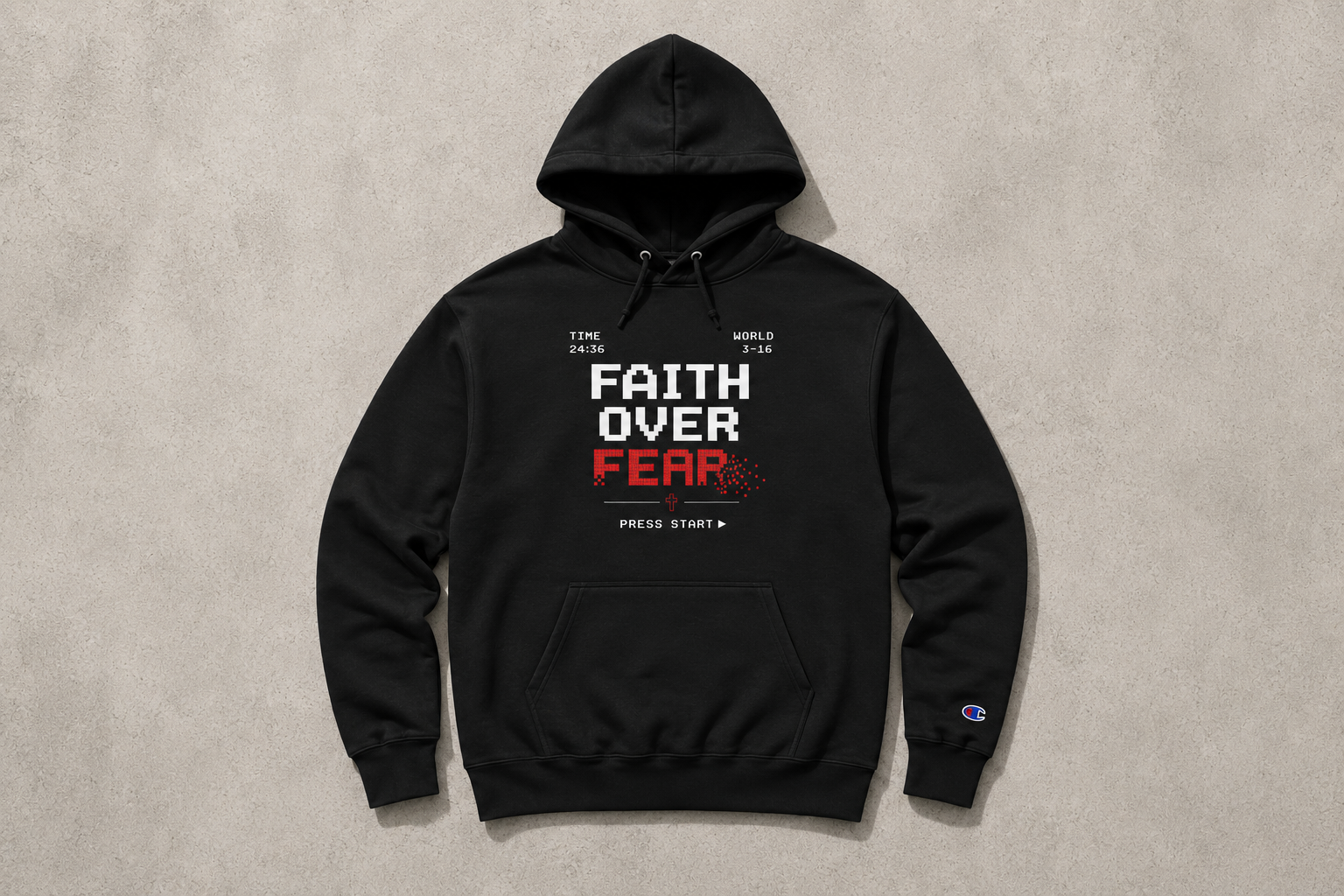 Faith Over Fear Hoodie | Christian Champion® Hoodie | Premium Christian Streetwear