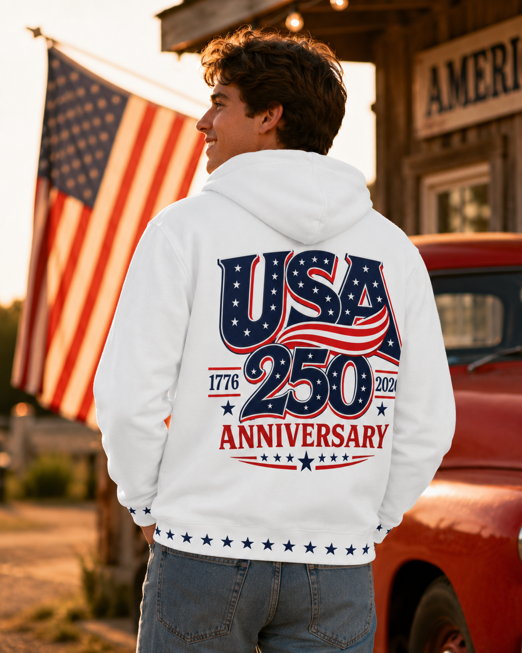 God Blessed America Hoodie | USA 250th Anniversary Pullover