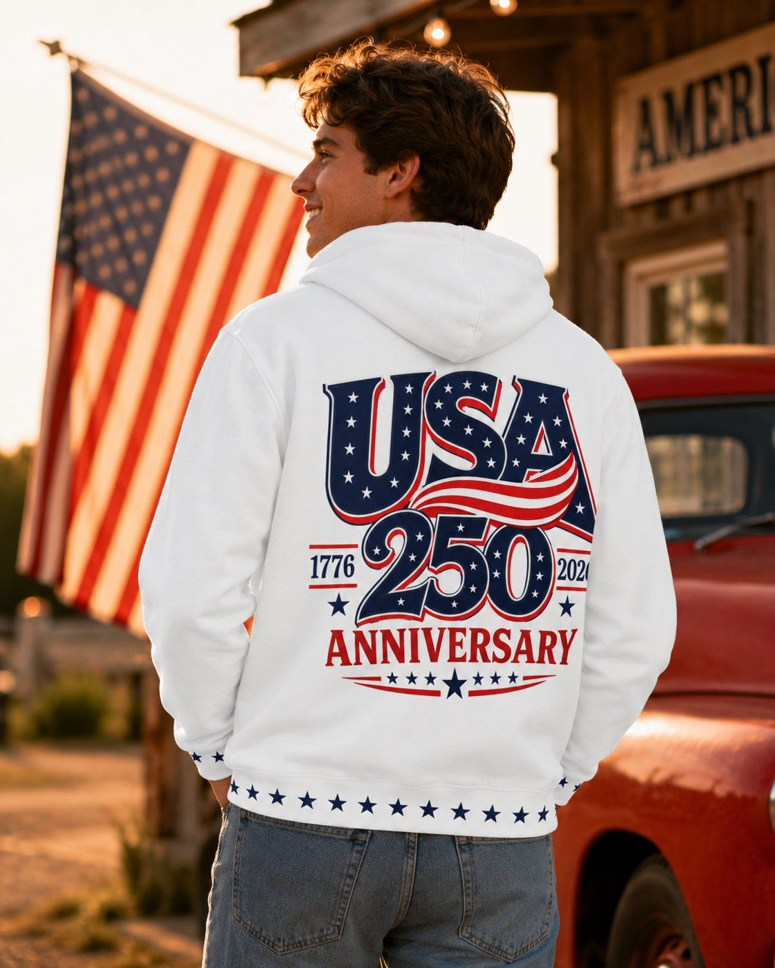 God Blessed America Hoodie | USA 250th Anniversary Pullover