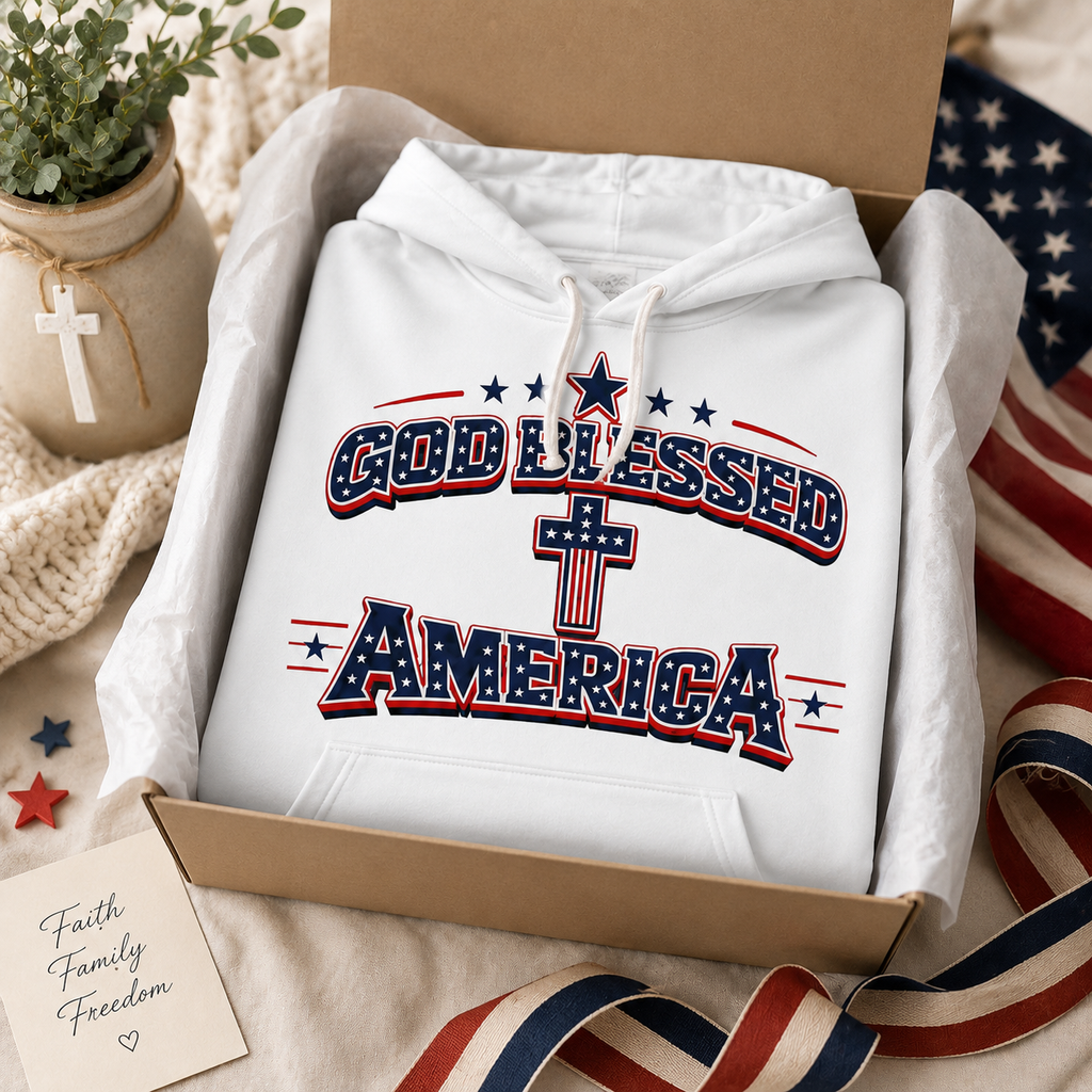 God Blessed America Hoodie | USA 250th Anniversary Pullover