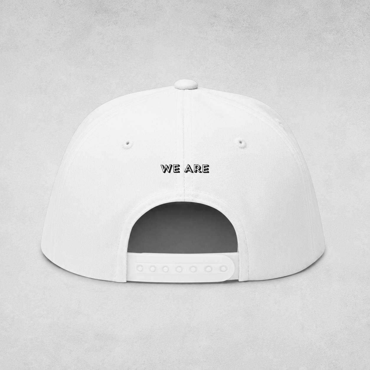 The Chosen Flat Bill Cap- White on white