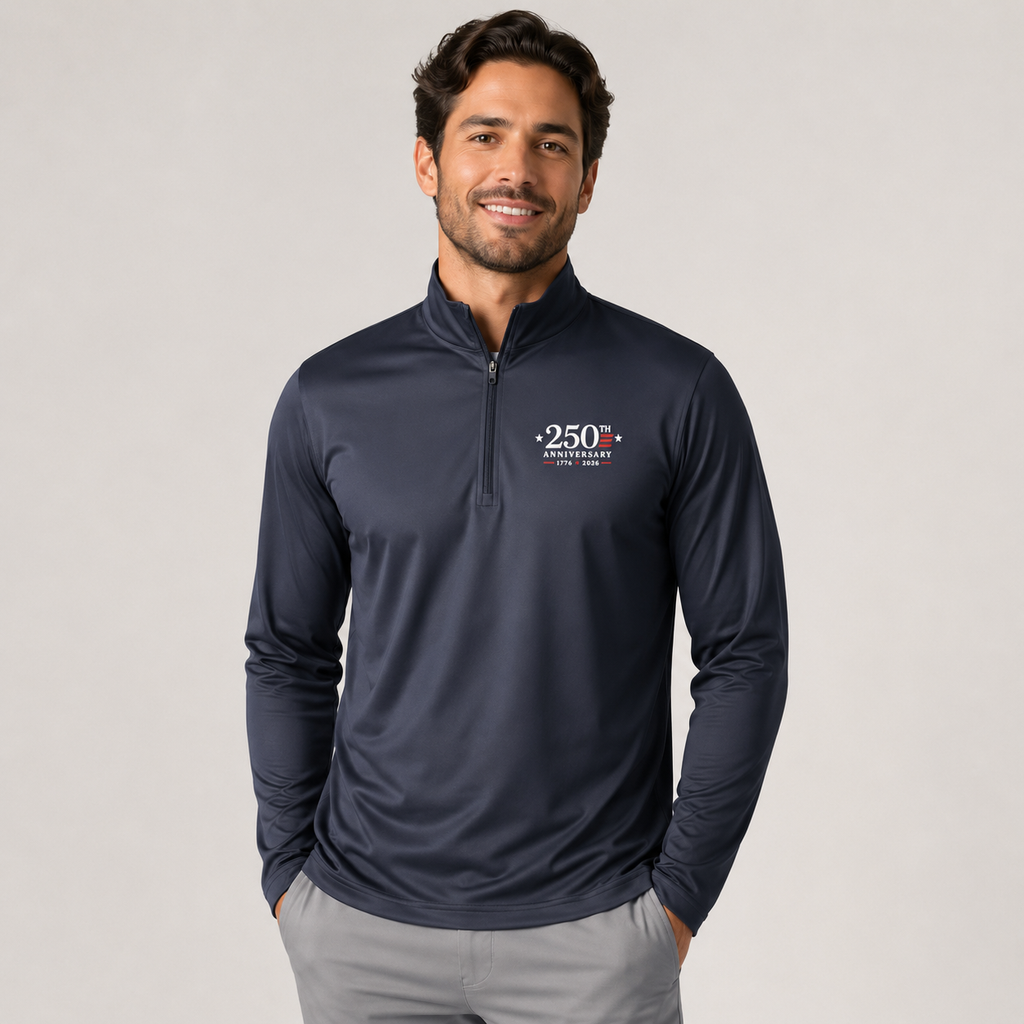 USA 250th Anniversary Quarter-Zip Pullover | 1776–2026 Patriotic Athletic Wear