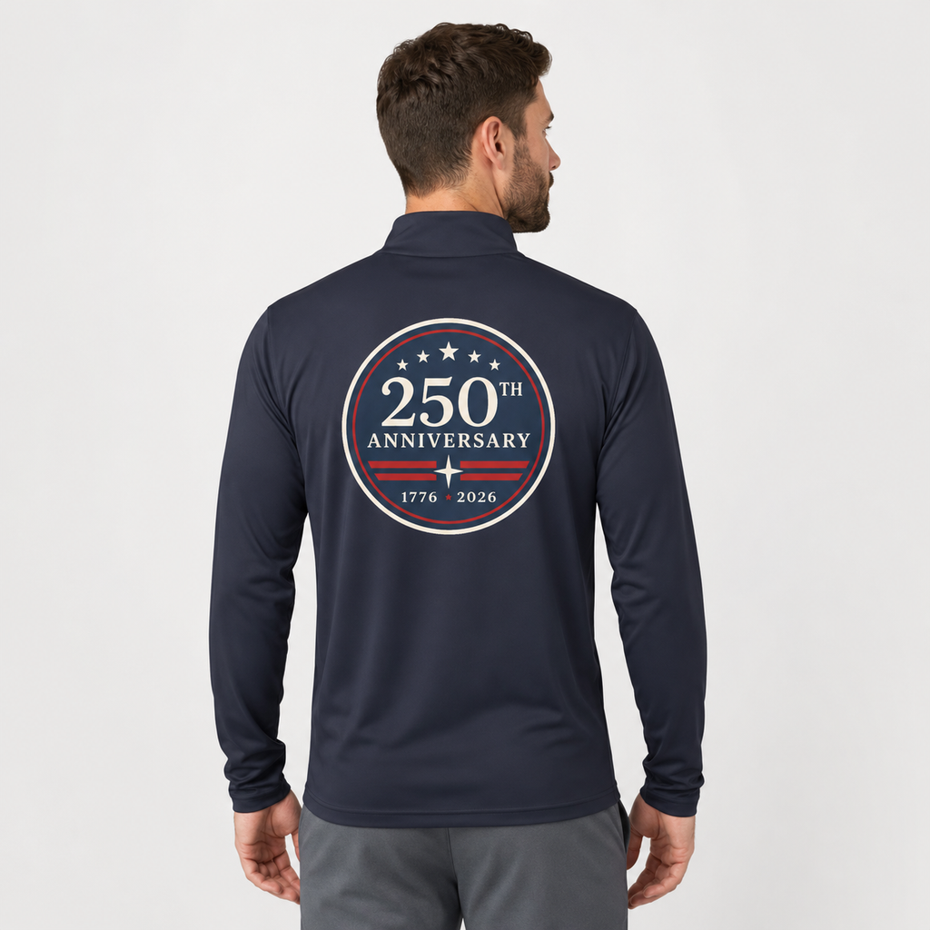USA 250th Anniversary Quarter-Zip Pullover | 1776–2026 Patriotic Athletic Wear