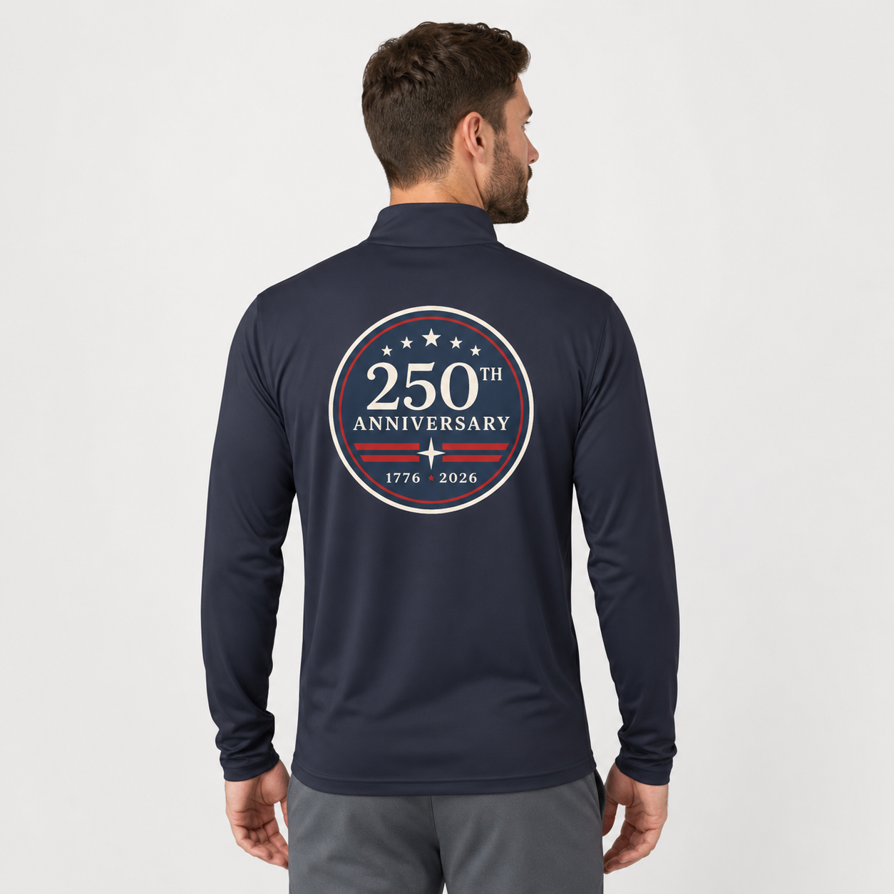 USA 250th Anniversary Quarter-Zip Pullover | 1776–2026 Patriotic Athletic Wear