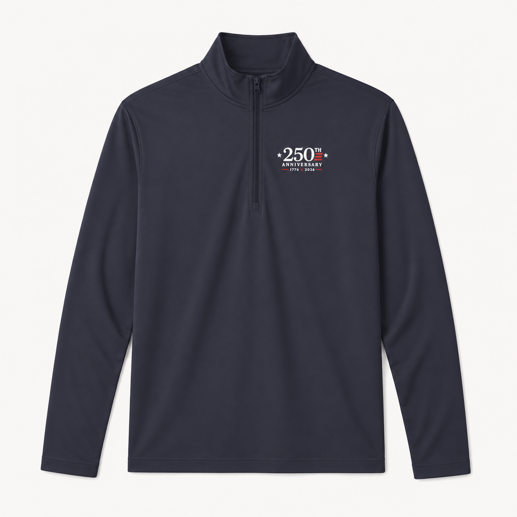 USA 250th Anniversary Quarter-Zip Pullover | 1776–2026 Patriotic Athletic Wear