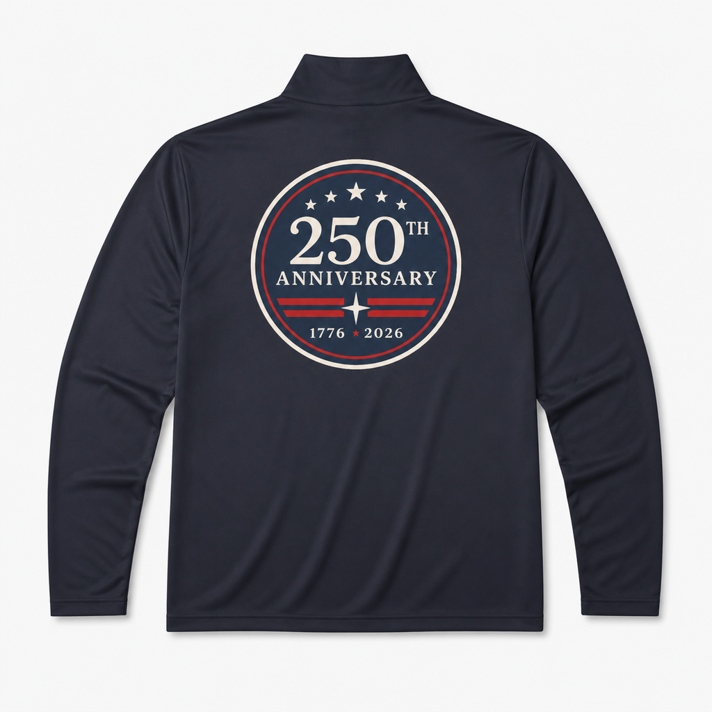 USA 250th Anniversary Quarter-Zip Pullover | 1776–2026 Patriotic Athletic Wear