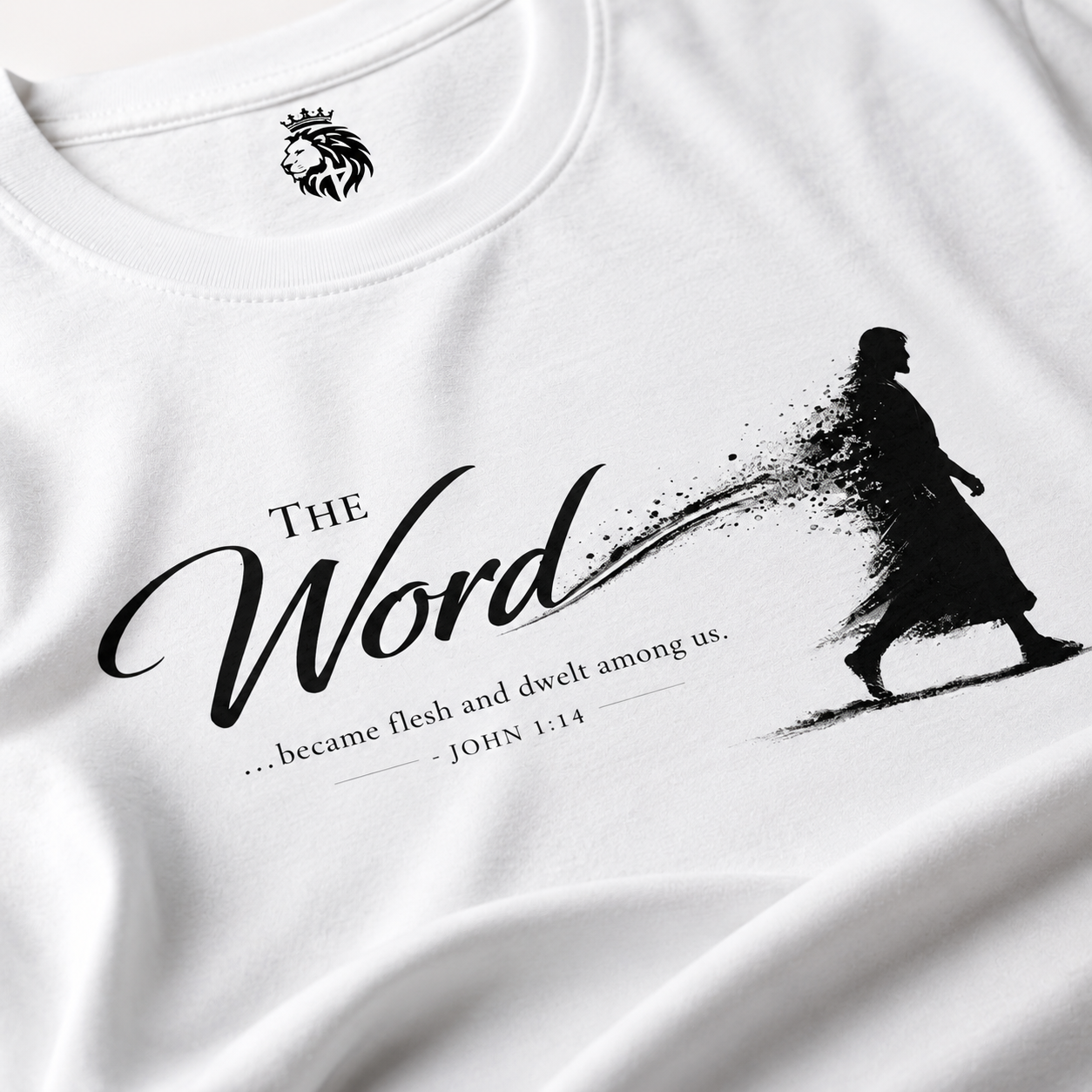 The Word Tee — Inspirational Christian Graphic T-Shirt (Scripture Silhouette)