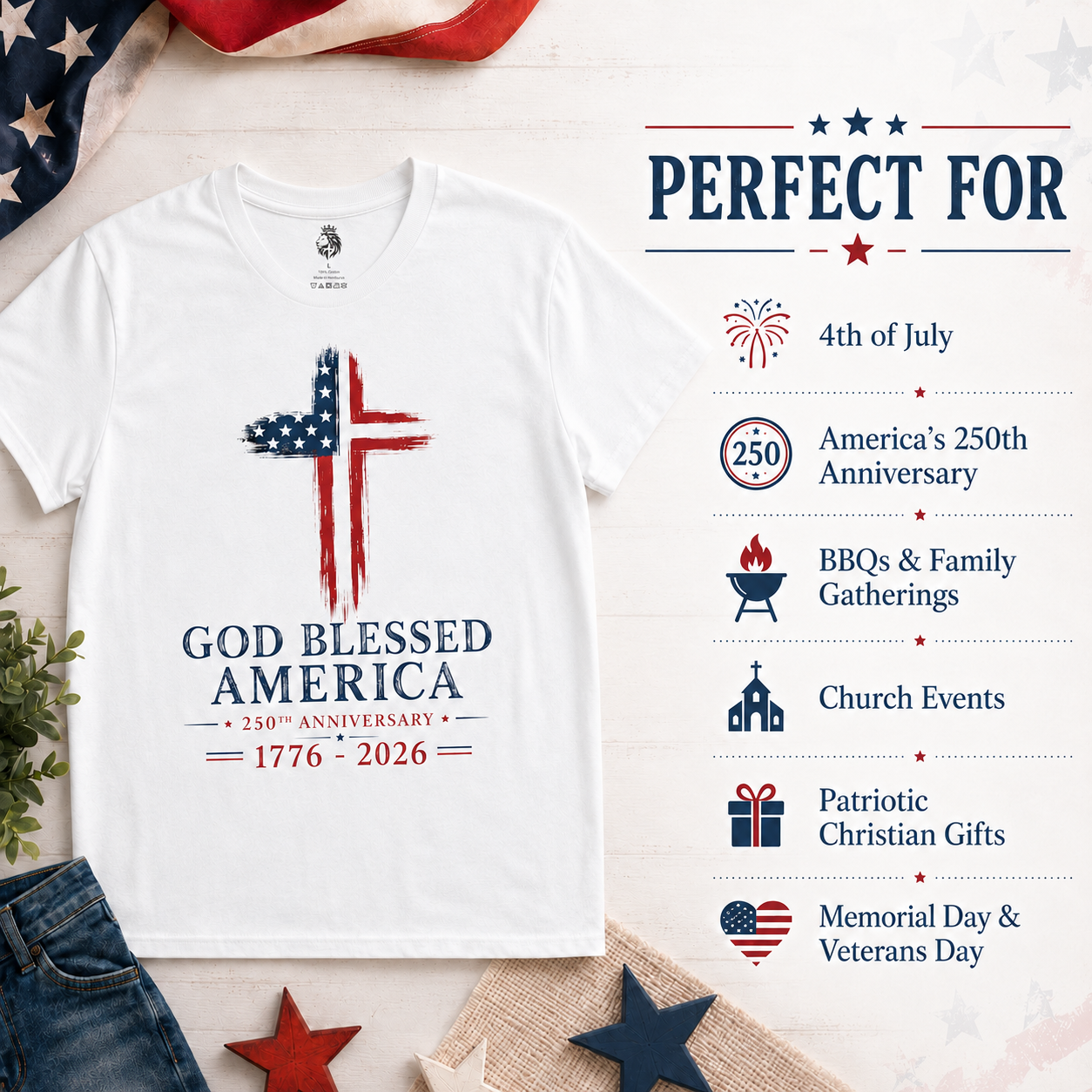 God Blessed America 250th Anniversary Shirt